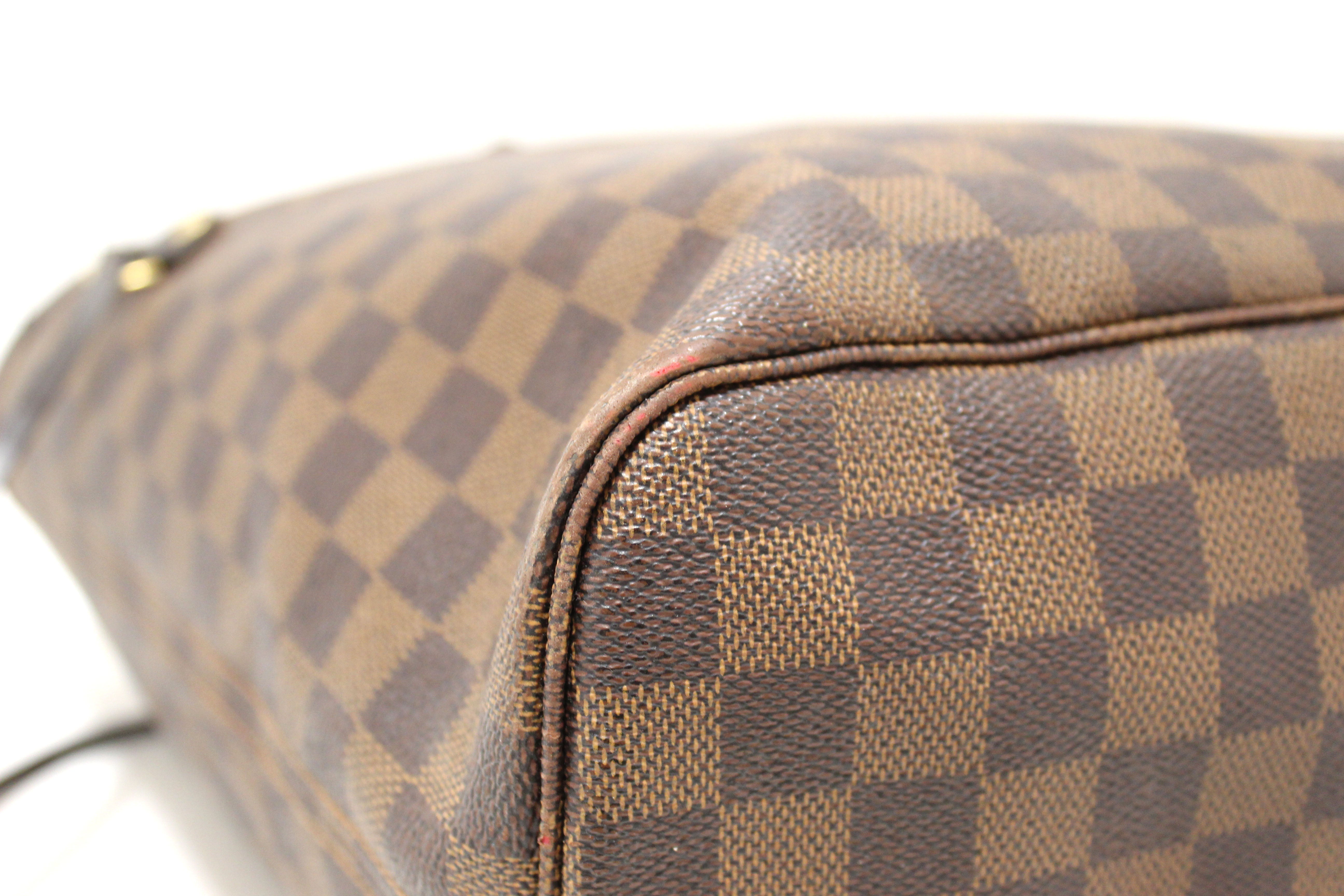 Authentic Louis Vuitton Damier Ebene Canvas Neverfull MM Tote Bag - Luxury Designer Handbag for Women, Perfect for Work, Travel & Everyday Use