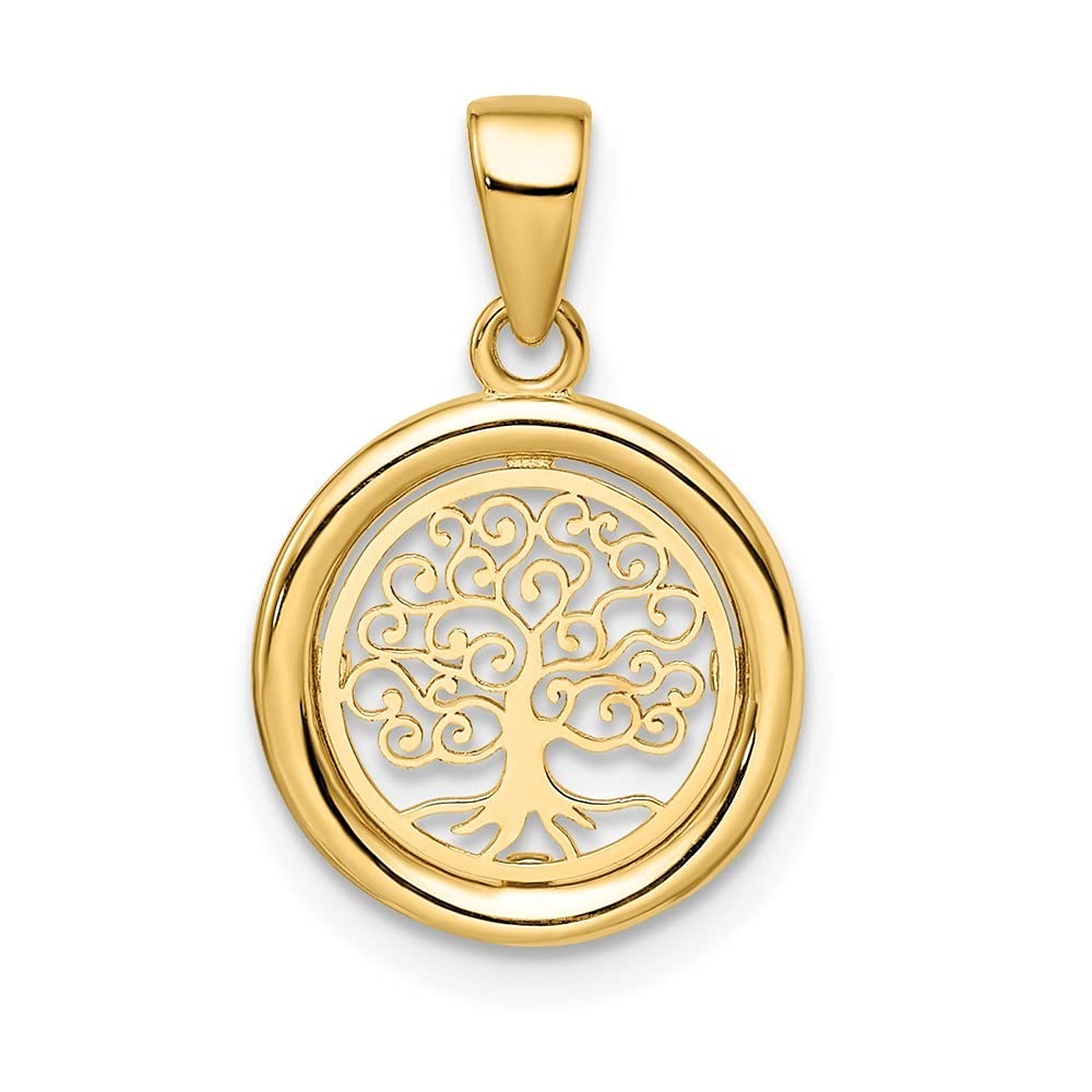 14K Gold Tree of Life Pendant Necklace for Women - Elegant Circle Charm Jewelry Gift for Her, Perfect for Birthdays, Anniversaries & Special Occasions