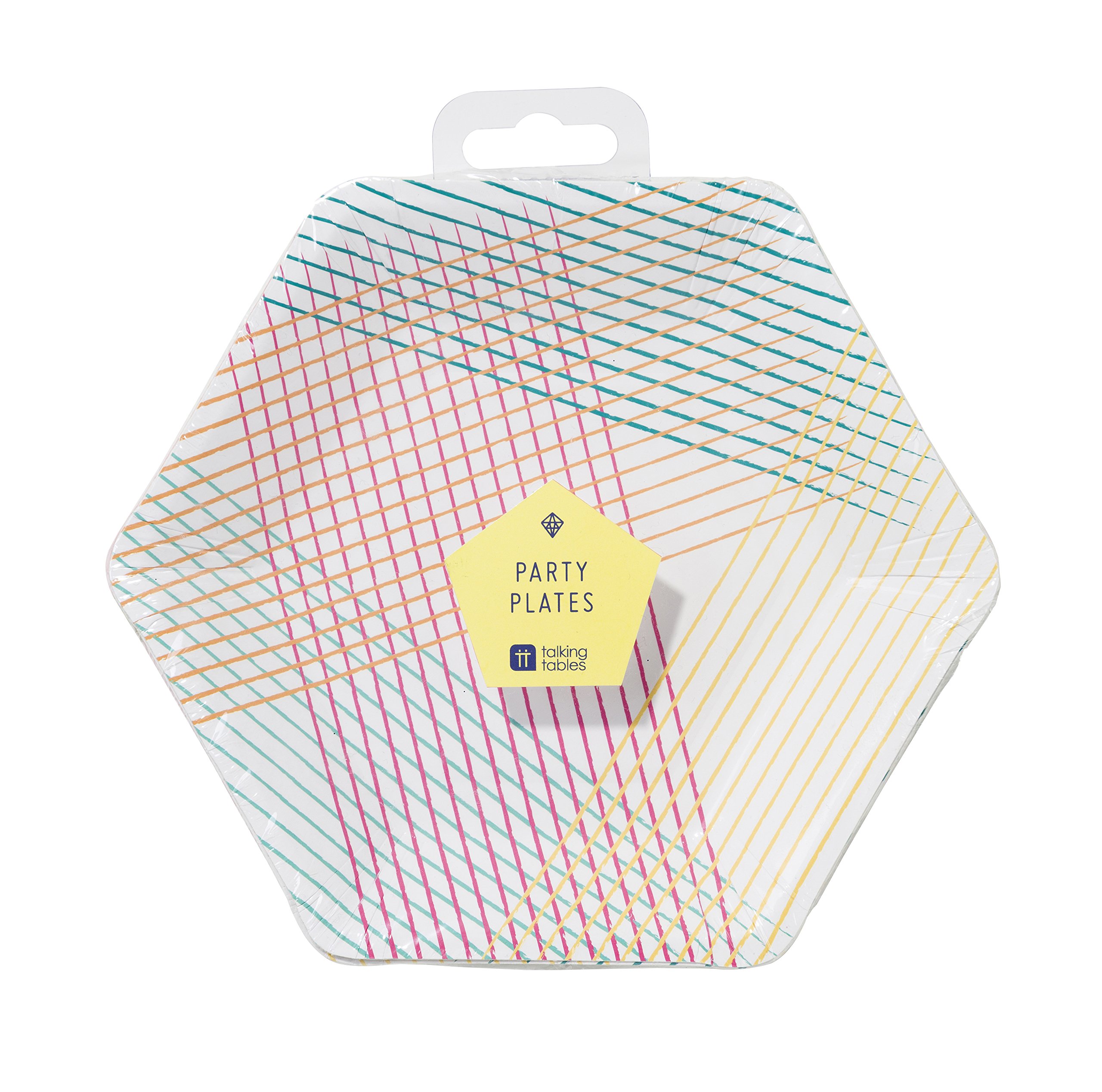 Stylish Hexagonal Party Plates - Set of 12 Colorful Disposable Plates for Birthday Celebrations, Baby Showers & Special Events - Elegant Tableware for Festive Occasions