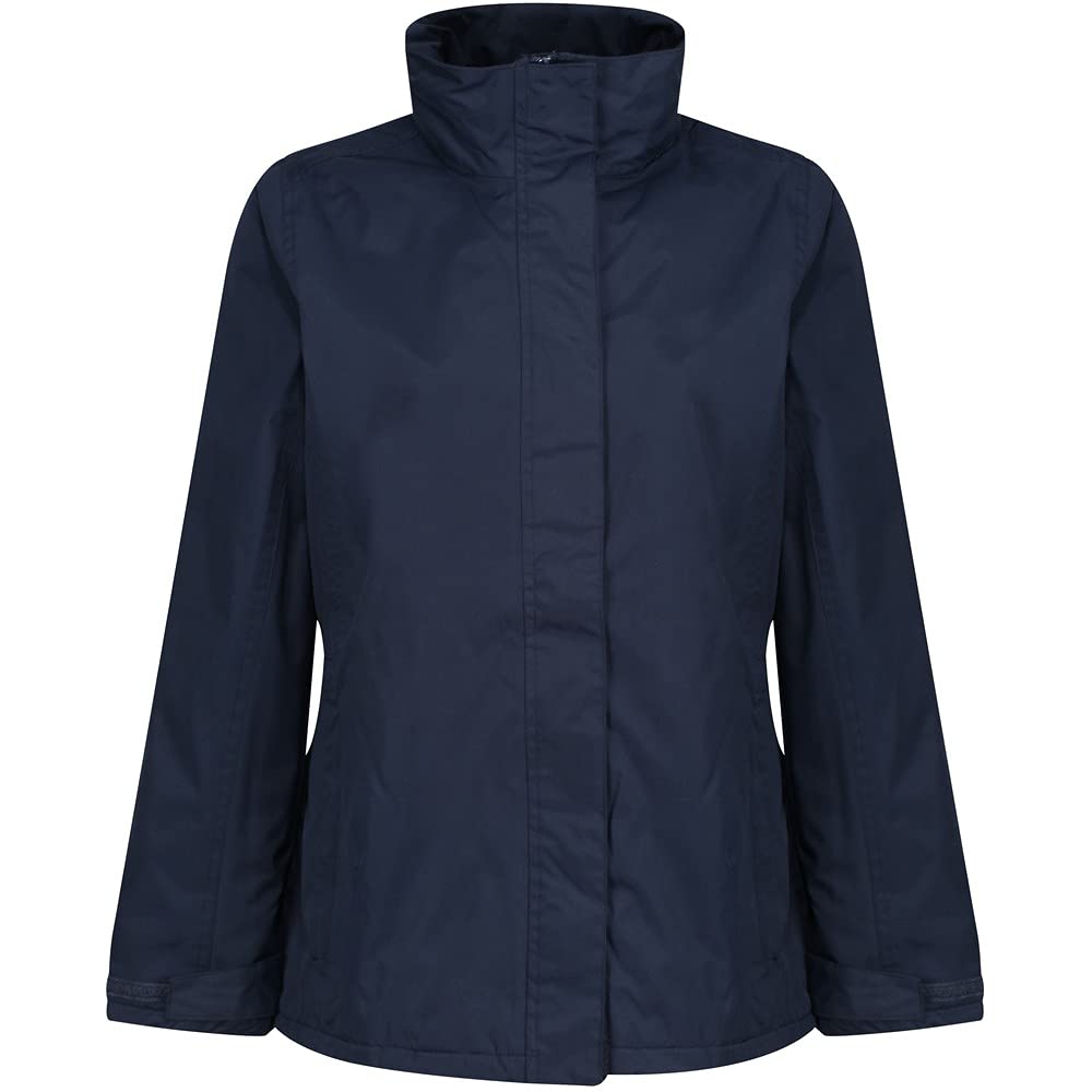 Regatta Women's Beauford Black 14 Waterproof Jacket - Lightweight Windproof Raincoat for Hiking, Camping & Outdoor Activities