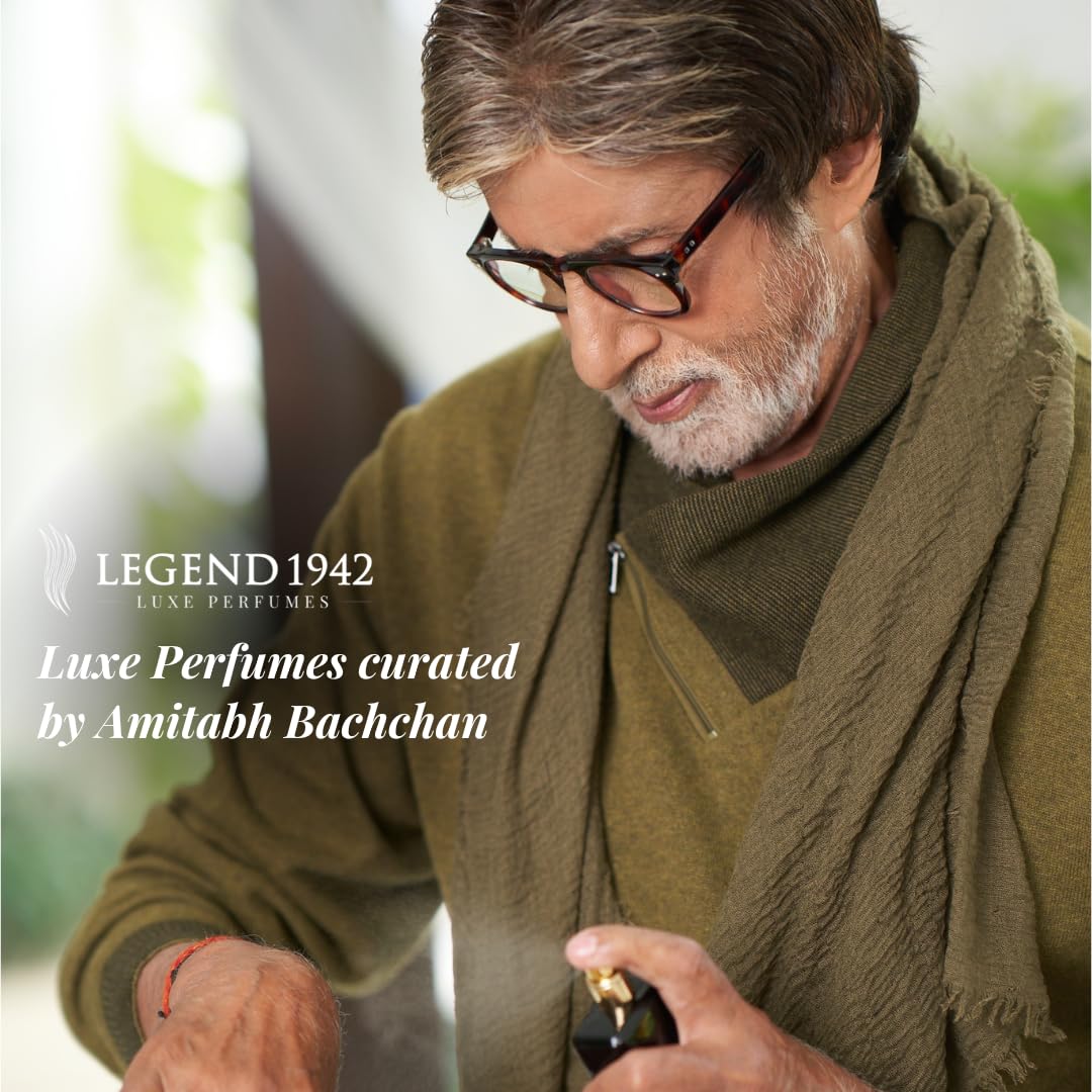 Legend 1942 Luxe Perfumes by Amitabh Bachchan | Long Lasting Floral Cologne for Men & Women | Flamboyance White Sweet Fragrance | 100ml Eau de Parfum | Perfect Birthday Gift & Everyday Essential | Office, Date Night & Special Occasions