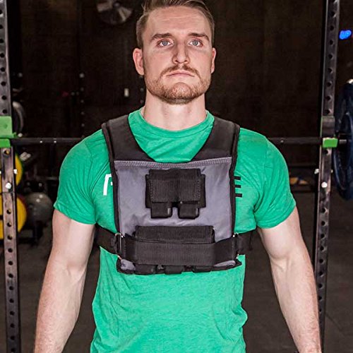 10kg or 20kg Adjustable Weight Vest for Strength Training - Easy Add/Remove Weights - Fitness & Conditioning Equipment for Running, Hiking, CrossFit & Workouts