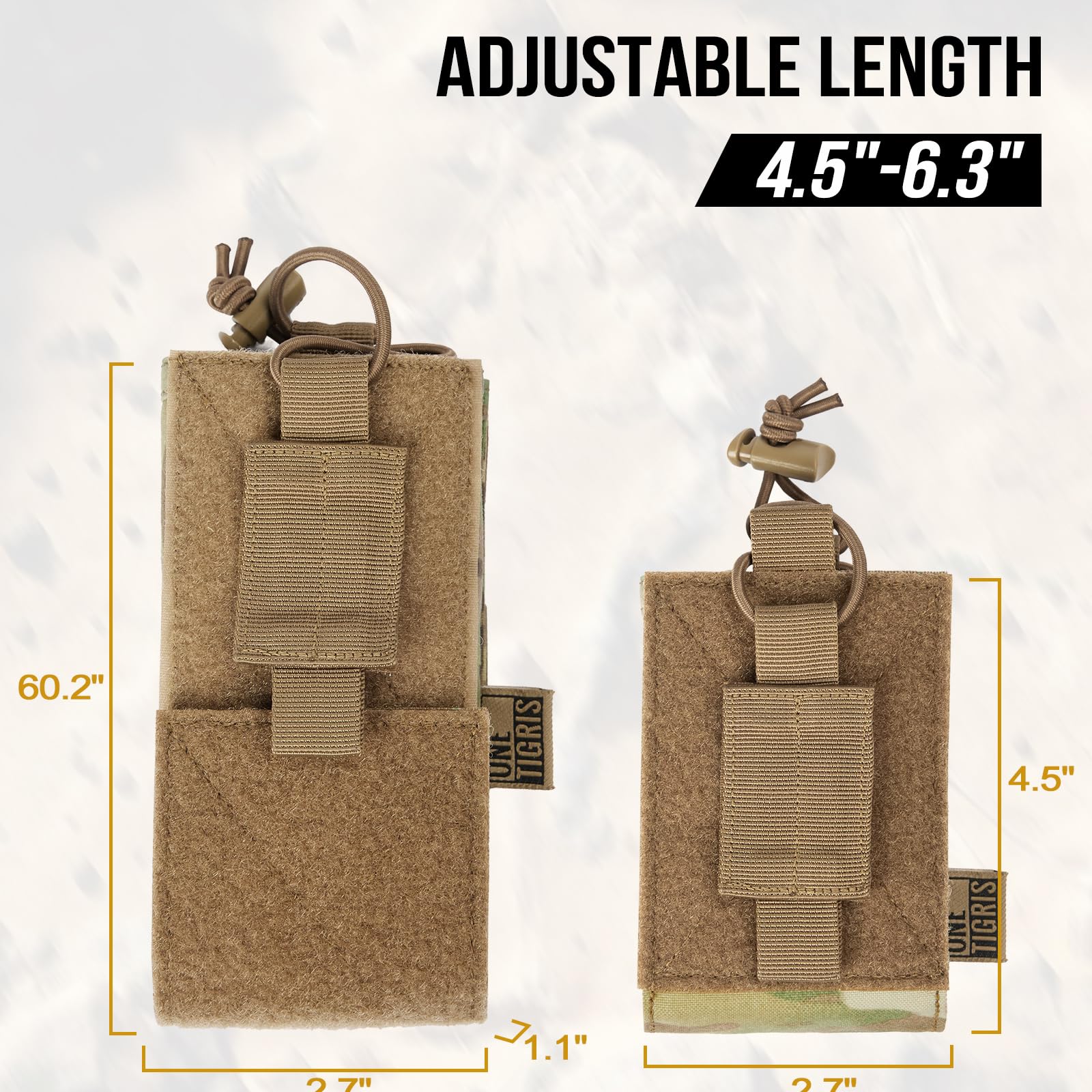OneTigris Nylon MOLLE Radio Holster Pouch for BaoFeng UV-5R BF-F8HP Walkie Talkie - Tactical Gear for Outdoor Adventures, Hiking, Camping & Emergency Communication