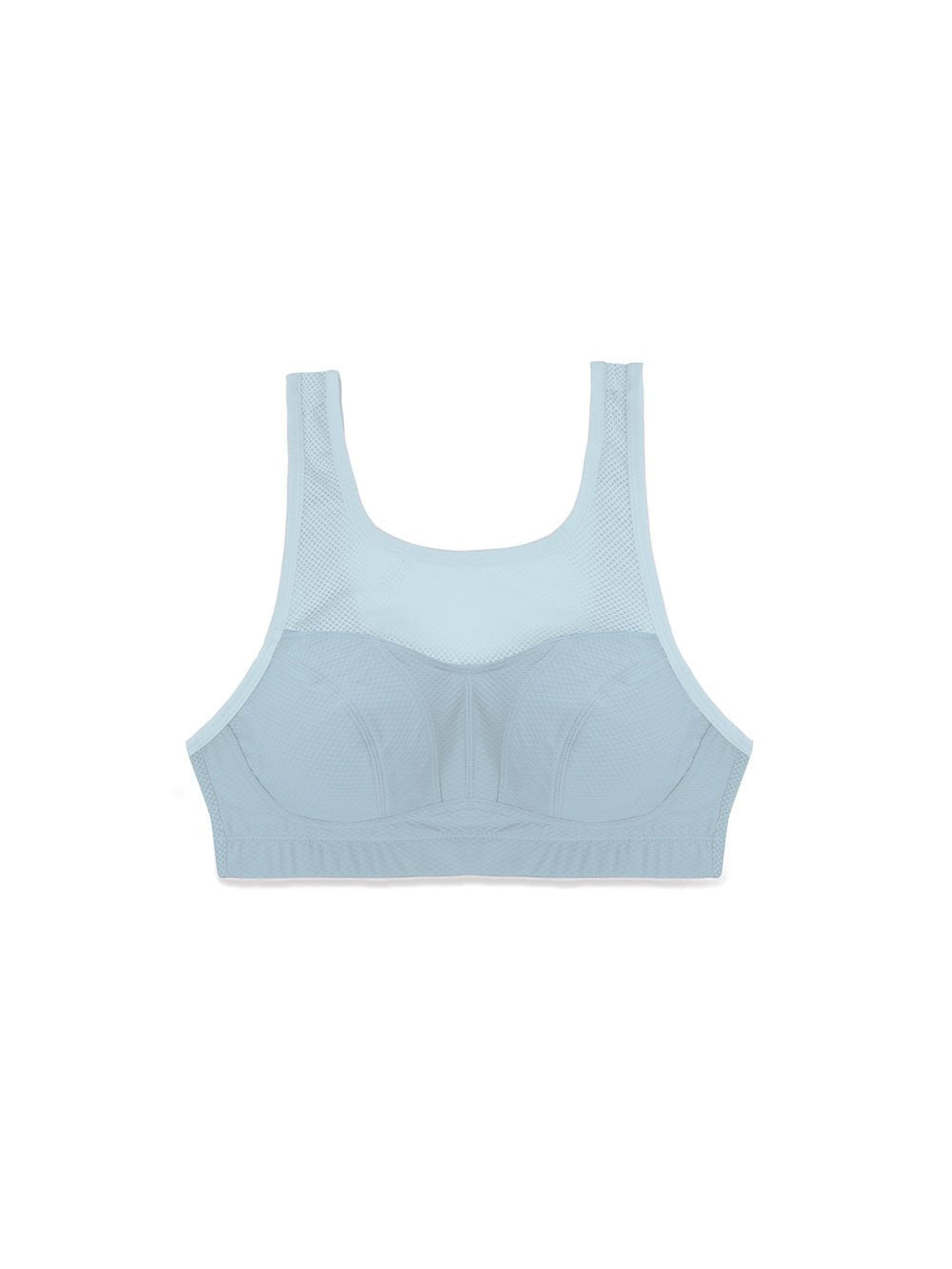 Parfait Breeze Wire Free Low Impact Sports Bra for Women - Comfortable Seamless Yoga Bra in Granite Blue | Perfect for Running, Gym Workouts & Lounge Wear