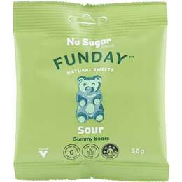 Funday Natural Gummy Bears - Sour Vegan Candy, Gluten-Free & Non-GMO - Perfect for Snacking, Parties & Healthy Treats