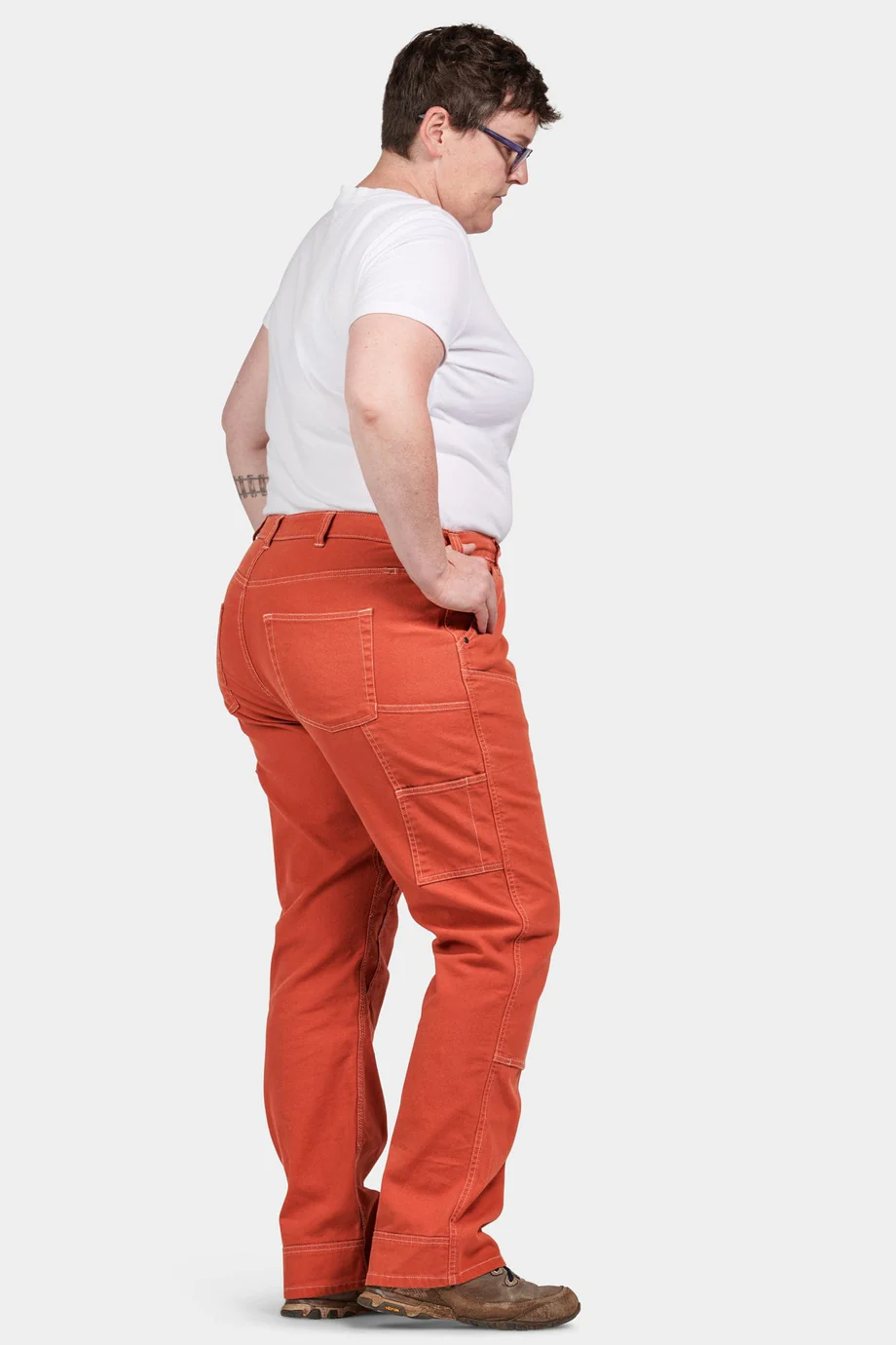 Anna Taskpant Paprika Canvas Pants - Women's High Waisted Workwear Trousers for Office, Casual & Outdoor Activities