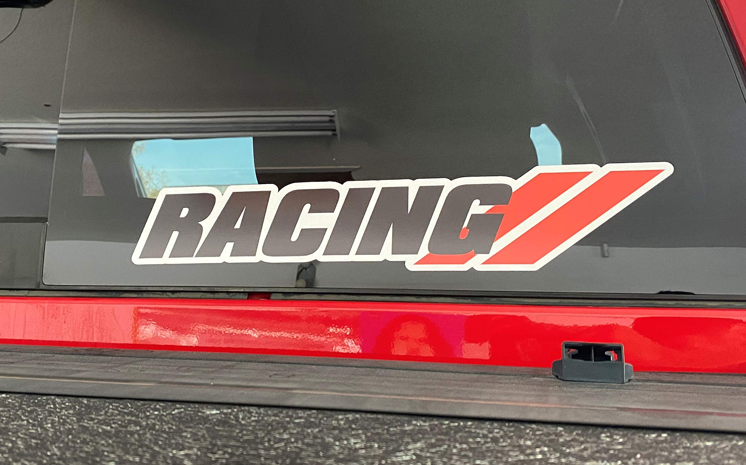 High-Performance Hemi Racing Vinyl Sticker - Dodge Charger & Challenger Window Decal Graphics - Car Enthusiast Accessories for Street & Track Use