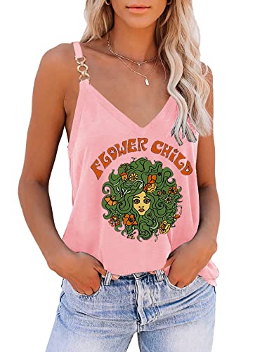 Trendy Floral Printed V-Neck Tank Top for Women - Summer Casual Tops, Breathable & Comfortable for Beach, Travel & Daily Wear