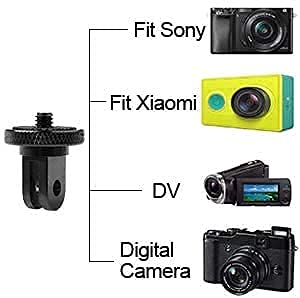 2-Pack 1/4-20 Screw Tripod Mount Adapter for GoPro Hero10/9/8/7, Insta360 ONE X4/X3/X2, DJI OSMO Action - Universal Action Camera Accessory for Vlogging, Travel & Outdoor Adventures