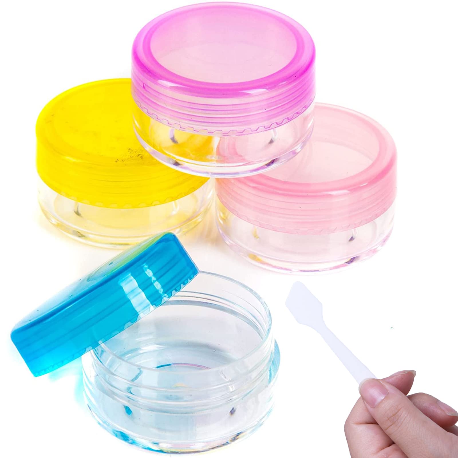 MEITREND 4-Pack Clear Leakproof Travel Bottles for Toiletries, Wide-Mouth Cosmetic Containers with Lids - Perfect for Shampoo, Lotion, Face Cream & Makeup - Ideal for Air Travel, Gym, Camping & Daily Use