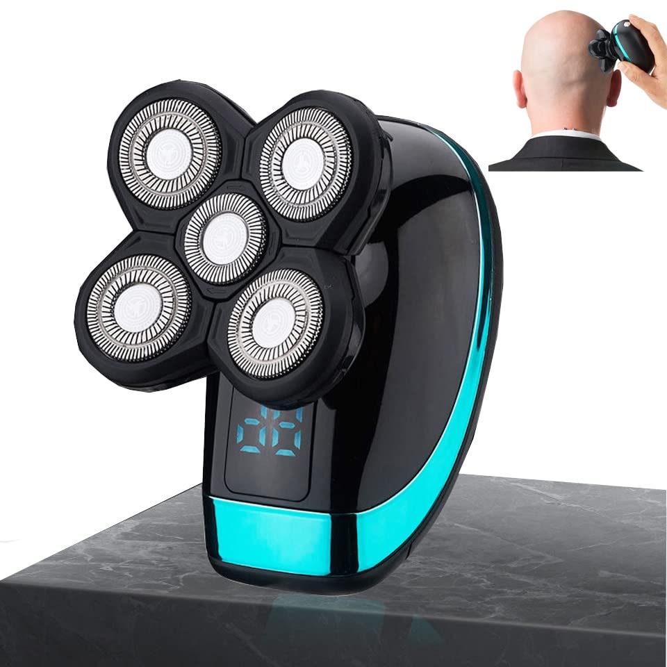 5-in-1 Electric Razor for Men - Waterproof Beard Trimmer & Hair Clipper Shaver | Bald Head Shaving Machine & Grooming Kit for Home & Travel Use