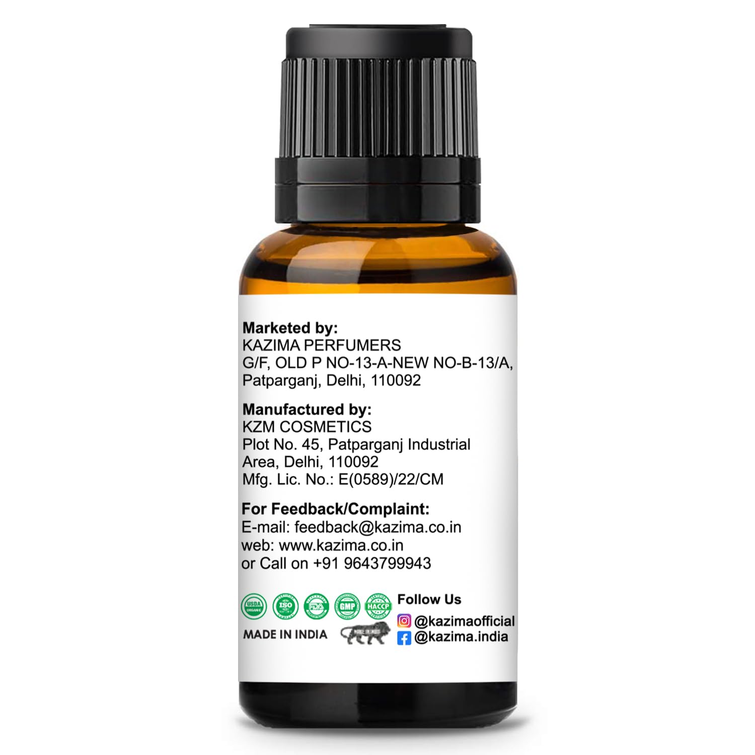 KAZIMA 100% Pure Rosemary Oil & Peppermint Oil Combo (15ml Each) - Essential Oils for Hair Growth, Skin Care, Aromatherapy, Muscle & Joint Pain Relief - Perfect for Diffusers, Massage & DIY Beauty Products