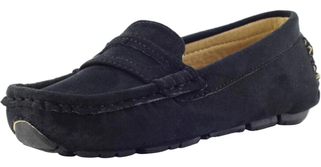 PPXID Suede Slip-On Loafers for Toddler, Little & Big Kids - Comfortable Boys & Girls Casual Shoes for School, Playdates & Everyday Wear