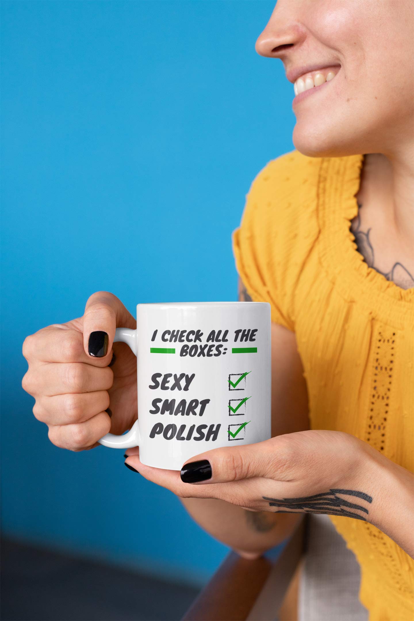 Polish Pride Ceramic Coffee & Tea Mug - 11oz Poland Themed Cup with Matching Dish - Perfect for Coffee, Tea, Hot Chocolate & Soups - Ideal for Home, Office & Gifts