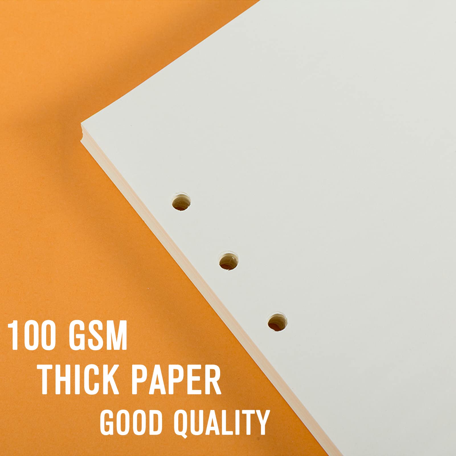 Premium A5 Refill Paper 160 Sheets (320 Pages) - 100 GSM Thick Lined & Blank Paper, 6-Hole Punched for 6-Ring Binders, Journals & Notebooks - Perfect for Office, School & Home Organization