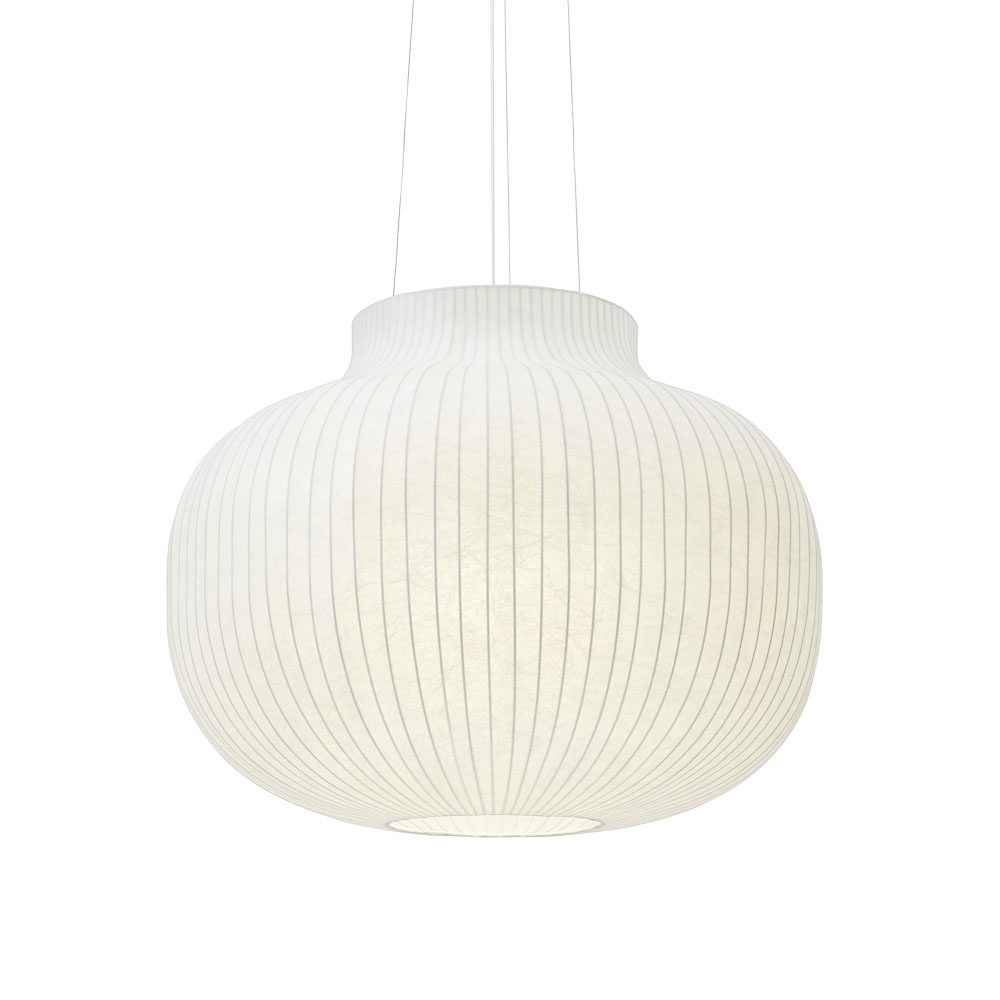 MUUTO Strand Pendant Lamp Ø80cm (Closed) - Modern White Hanging Light Fixture for Dining Room, Kitchen Island & Living Room Decor