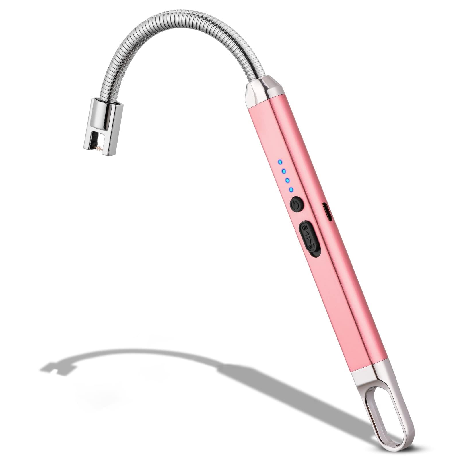 Rechargeable USB Arc Lighter - Windproof Electric Lighter for Candles, Camping, BBQ, Cigars & Outdoor Activities | Portable & Flameless Design (Gold) - Perfect for Home Use, Travel & Emergency Kits