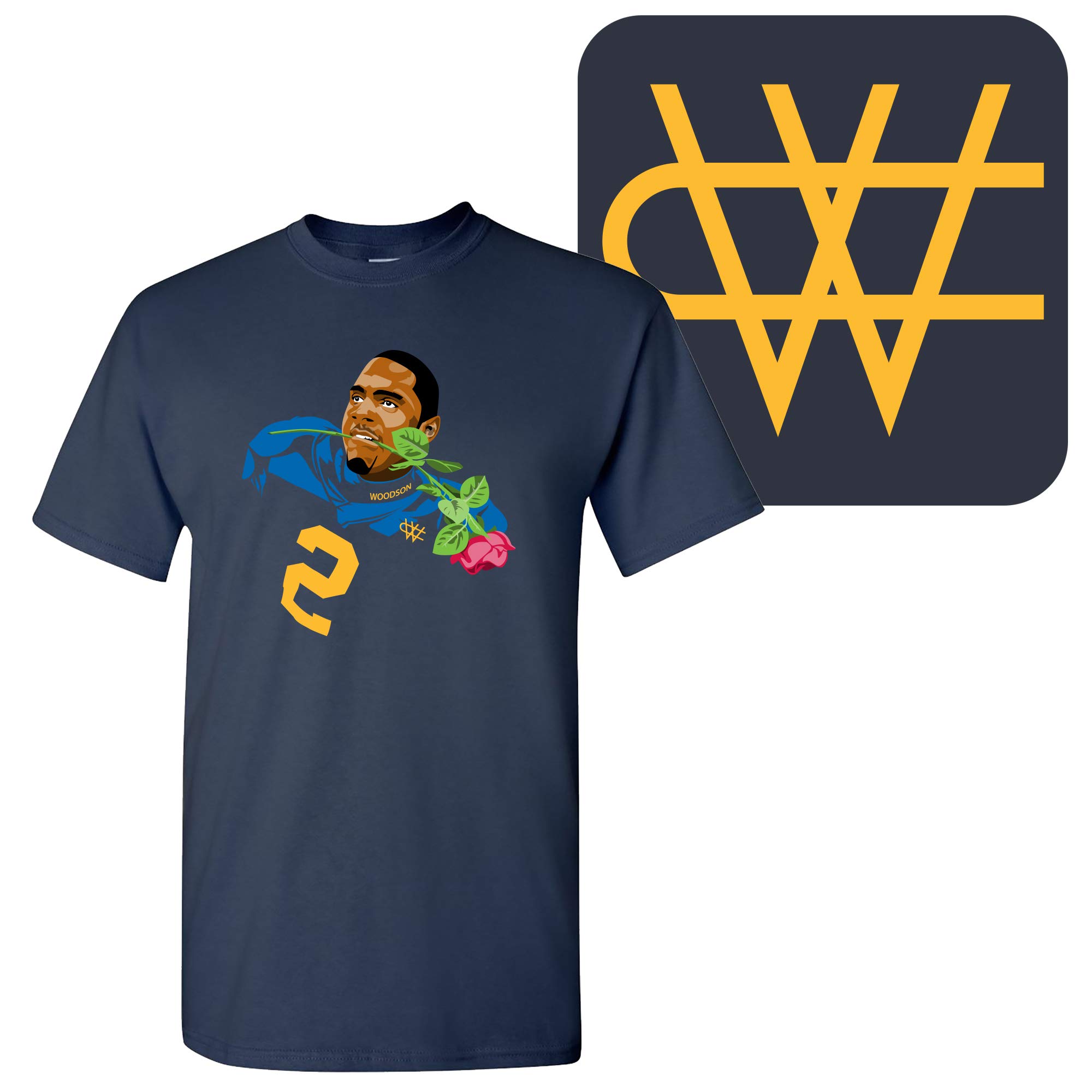UGP Campus Apparel Charles Woodson Rose Michigan Football T-Shirt - Vintage College Sports Fan Gear for Game Day & Alumni Events
