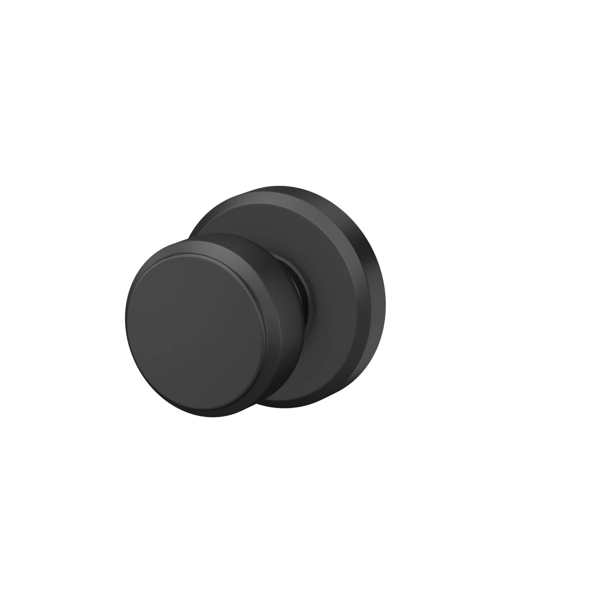 Schlage F10 BWE 622 GSN Bowery Door Knob with Greyson Trim - Hall & Closet Passage Lock in Matte Black - Perfect for Bedrooms, Bathrooms & Interior Doors