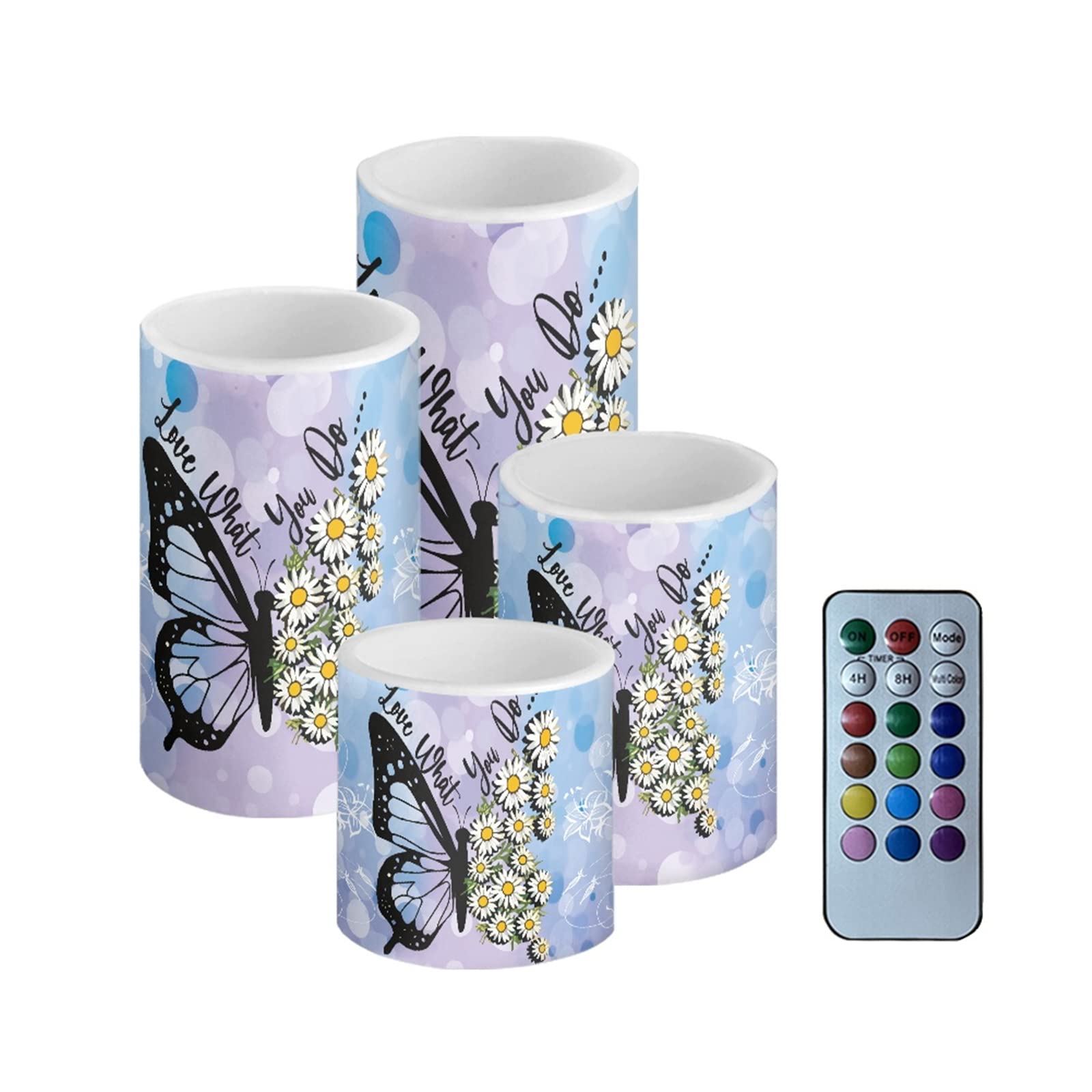 LED Flameless Candles with Remote & Timer - Set of 4 for Christmas Decor, Dining Table Centerpiece