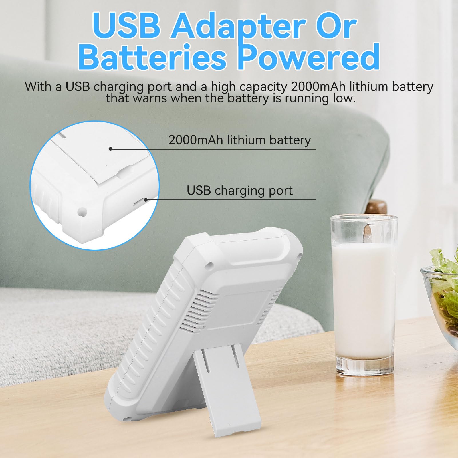 3-in-1 Air Quality Monitor with Ozone Detector, Temperature & Humidity Sensor - Portable USB Rechargeable O3 Gas Meter for Home, Office & Travel - Perfect for Indoor Air Pollution Testing & Smart Home Monitoring