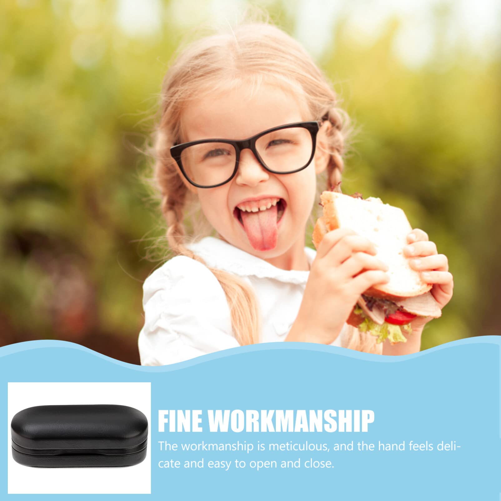 Healifty PU Leather Eyeglasses Case - Protective Sunglasses Organizer Box for Glasses & Spectacles Display | Perfect for Travel, Home, Office Storage