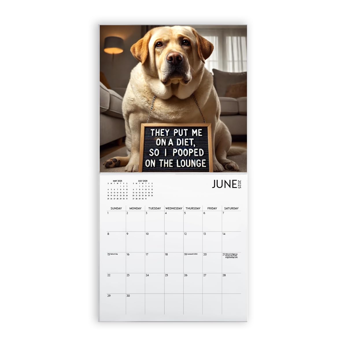 2025 Dog Shaming Calendar - Funny Wall Calendar for Dog Lovers | Perfect Gift for Pet Owners, Home & Office Decor