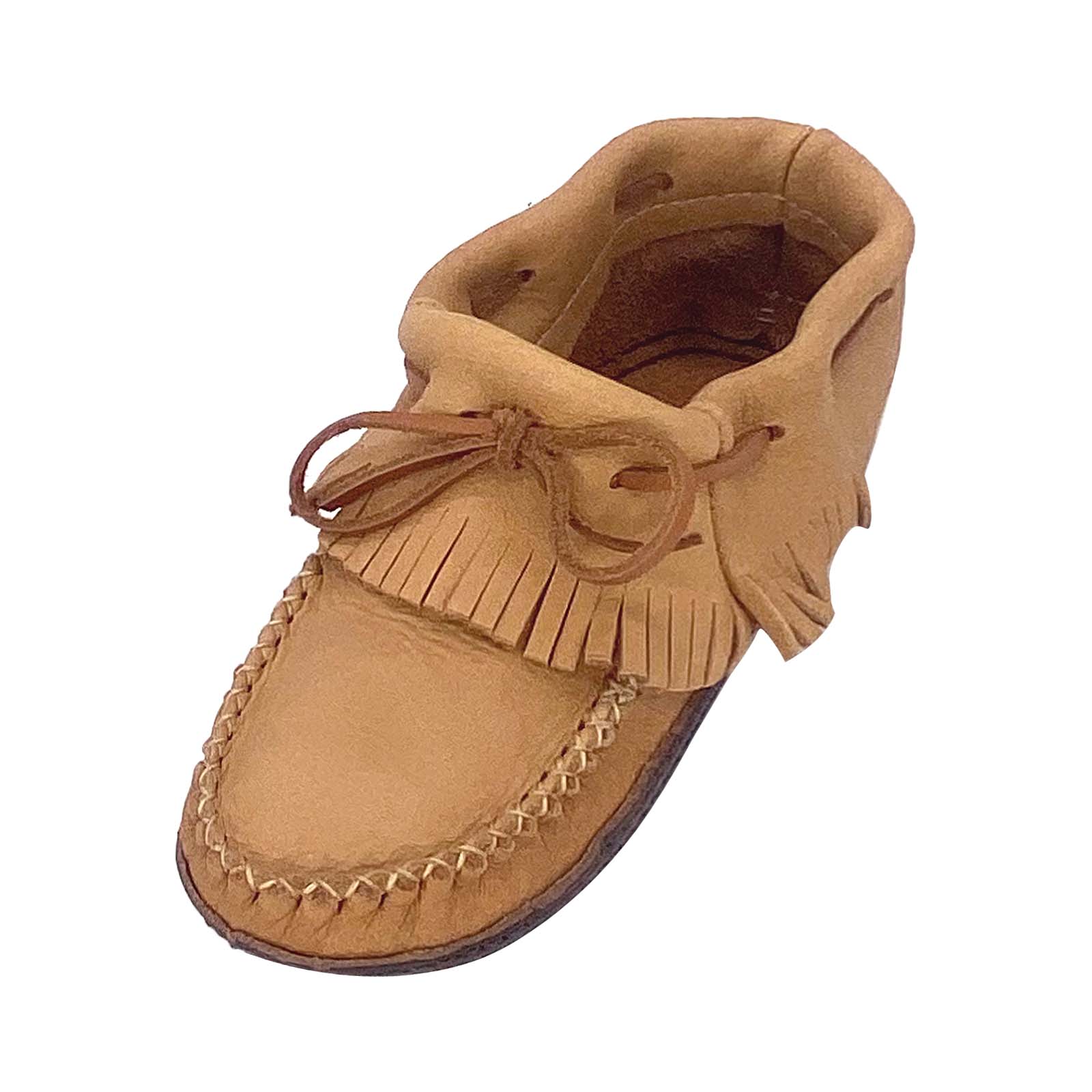 Women's Fringed Moose Hide Earthing Moccasins - Soft Leather Comfort Shoes for Indoor/Outdoor Wear - Perfect for Yoga, Meditation & Relaxation at Home