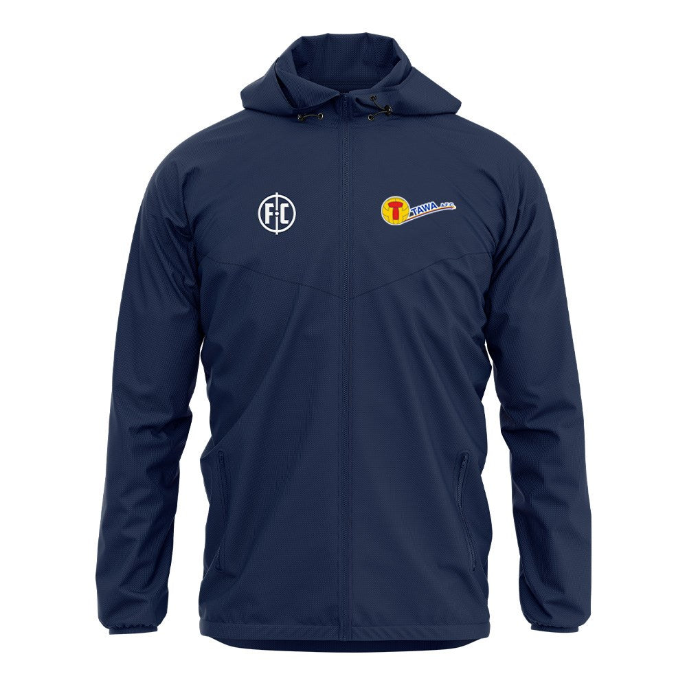 Tawa Club Shower Jacket for Men - Waterproof Lightweight Bathrobe with Hood - Navy Blue - Perfect for Gym, Pool, Beach & Spa