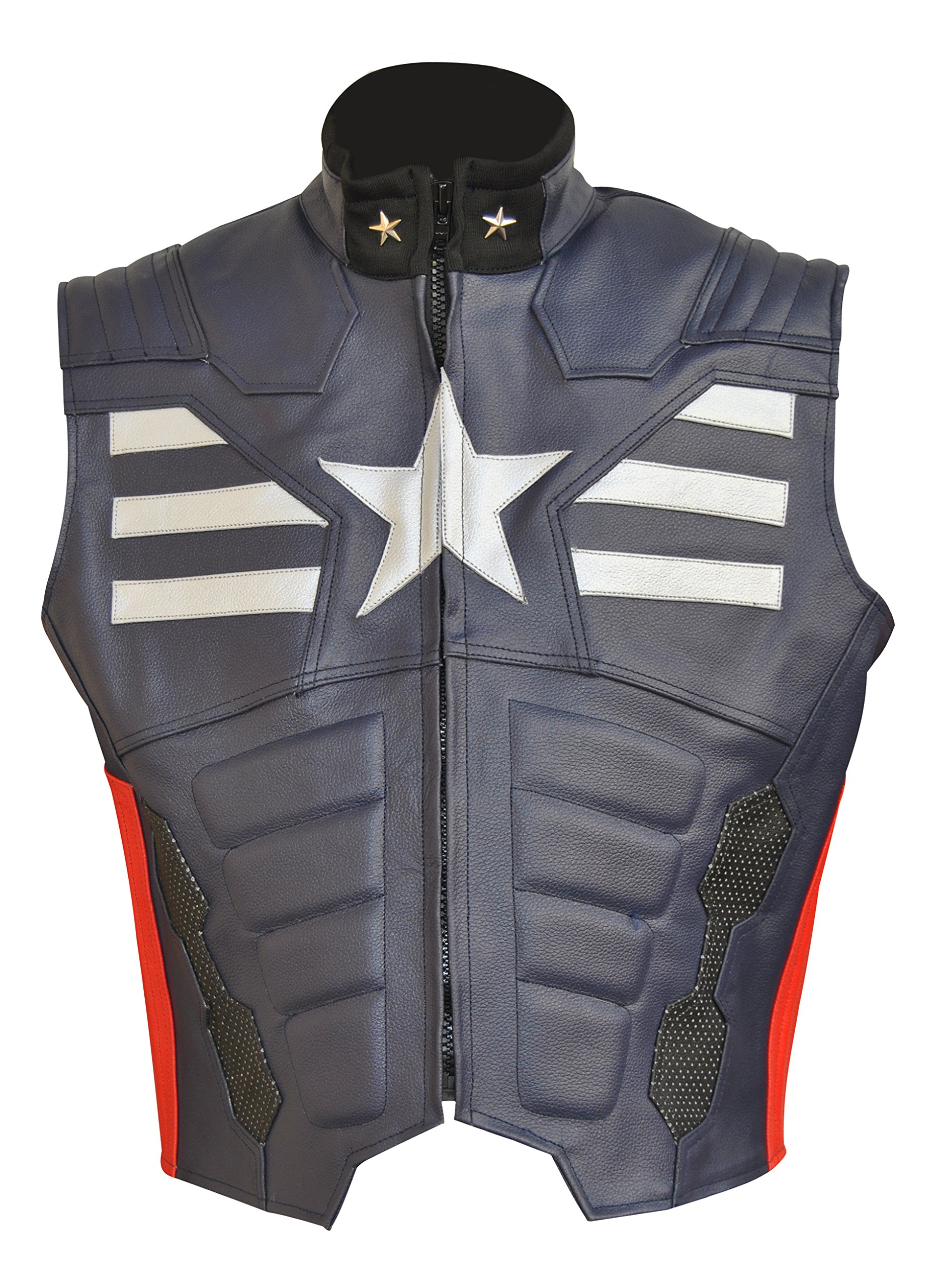 Coolhides Men's Fashion Genuine American Leather Vest - Stylish Biker Jacket for Motorcycle Riding, Outdoor Adventures & Casual Wear