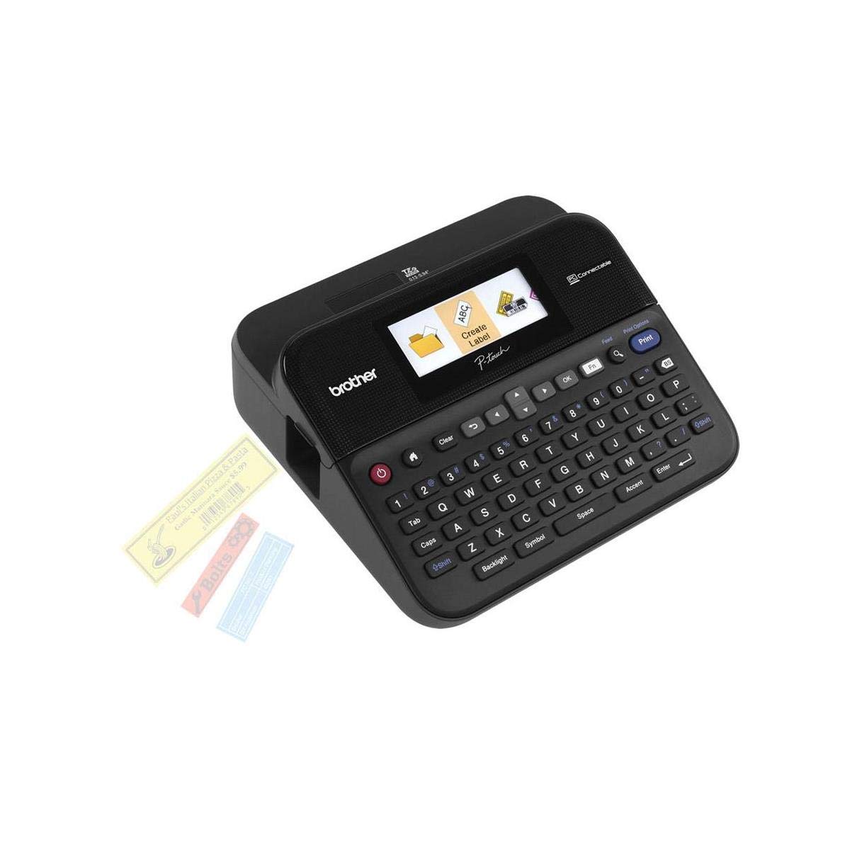 Brother PT-D600 Label Maker with PC Connectivity & Color Display - Ideal for Home, Office, and Warehouse Organization