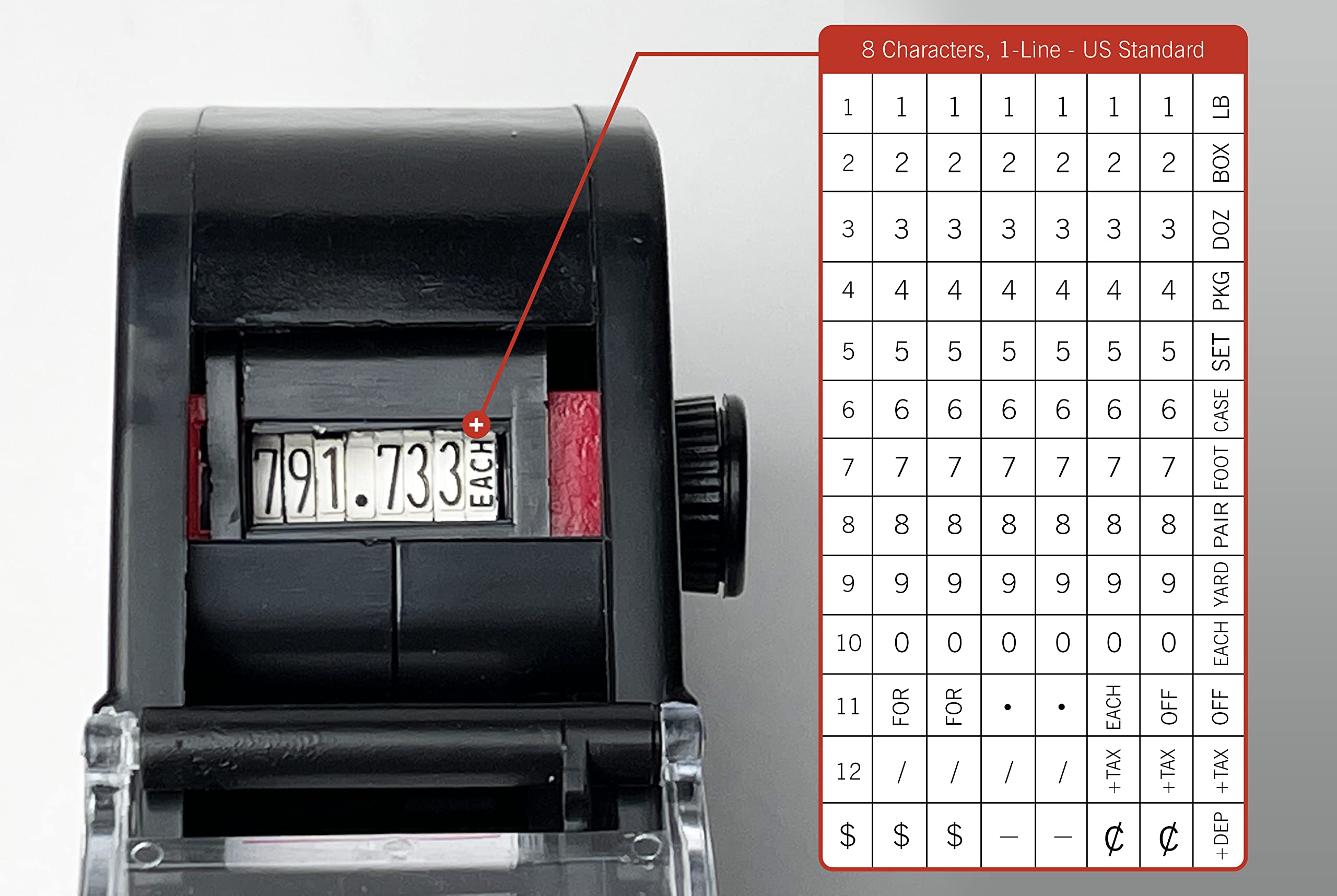 Price Gun Starter 1-Line 8-Digit Labeling Tool with 2000 White Labels, Inker & Preloaded Starter Labels - Perfect for Retail Pricing, Warehouse Inventory & Garage Sale Organization