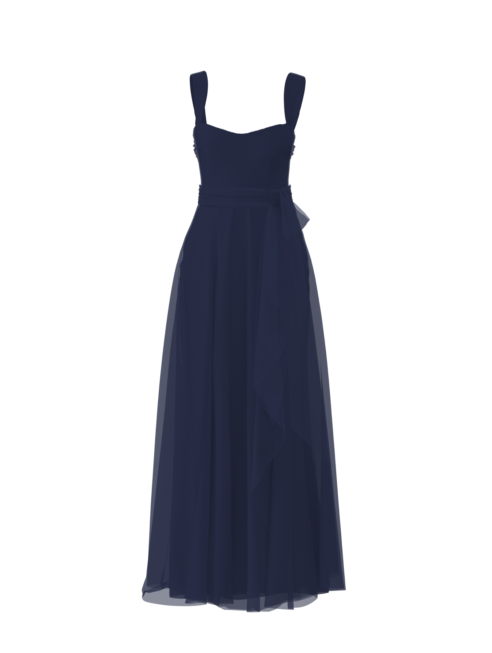 French Blue Women's Bodice (Alexis) & Skirt (Jaycie) Set with Sash Belt - Perfect for Prom, Wedding & Formal Events