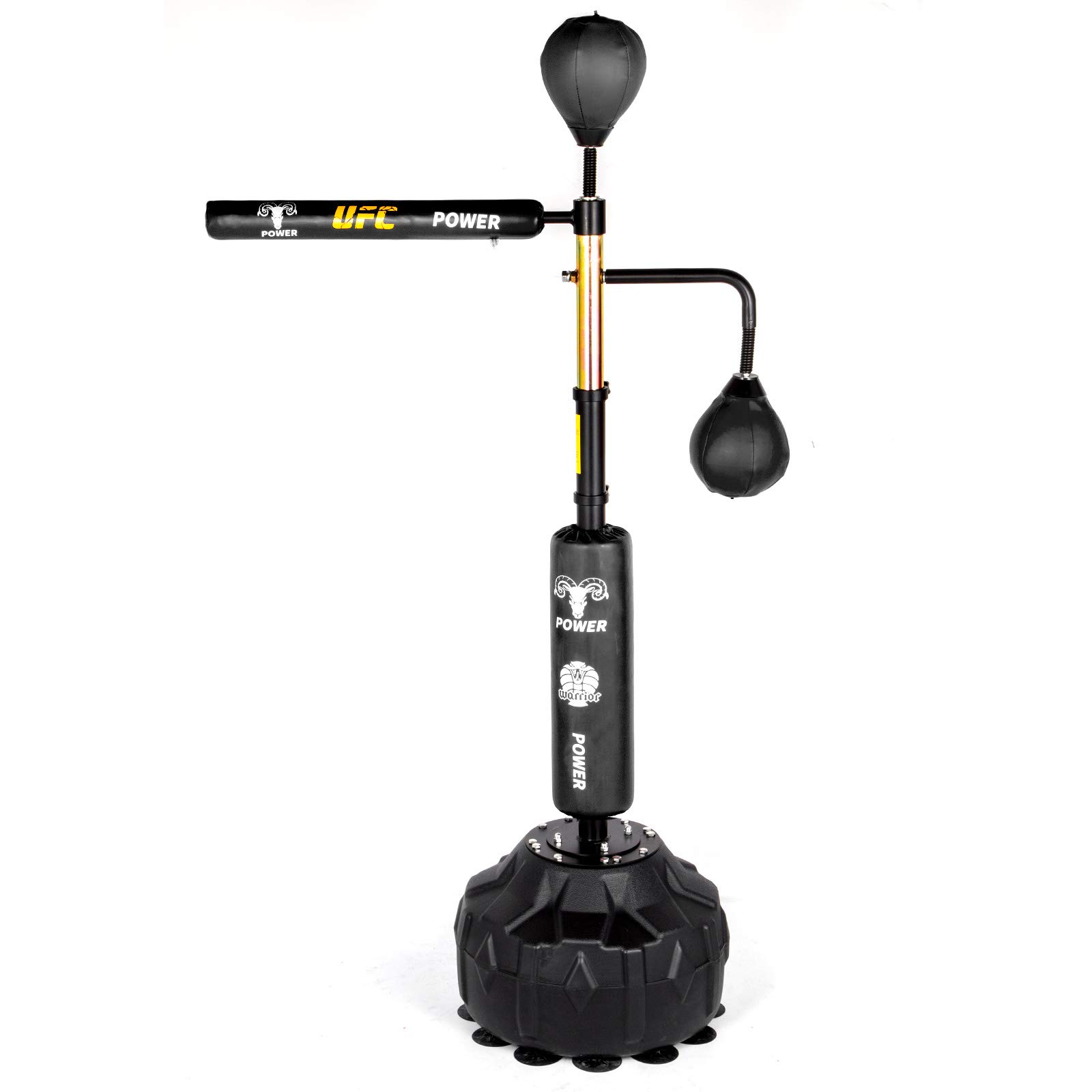 Happybuy Boxing Speed Trainer - Adjustable Height Punching Bag with Spinning Bar, Reflex Ball & Gloves | Free Standing Speed Bag for Boxing Training | Ideal for Adults & Kids | Home Gym & Martial Arts Practice