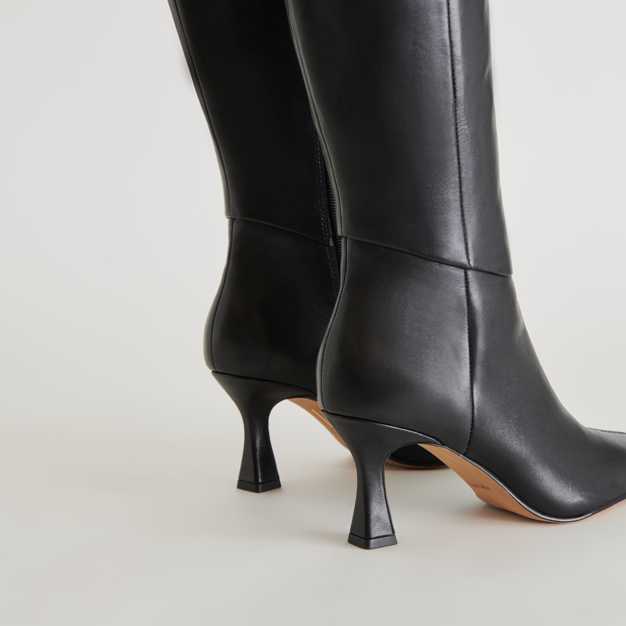 GYRA Wide Calf Boots for Women - Genuine Black Leather Knee High Boots - Comfortable & Stylish for Work, Office, and Winter Fashion