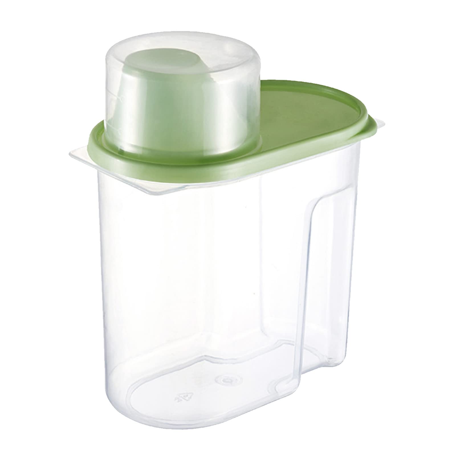 1.9L Plastic & Glass Food Storage Containers with Airtight Lid - Multi Grain, Dry Goods & Meal Prep Kitchen Organizer - Green (1-Pack) - Perfect for Pantry, Baking & Bulk Food Storage