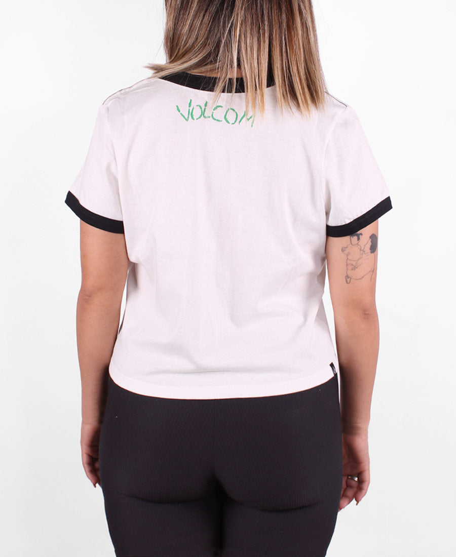 Volcom Ringer T-Shirt for Men & Women - Vintage Style Cotton Tee with Contrast Sleeves | Casual Wear, Street Fashion, Music Festivals