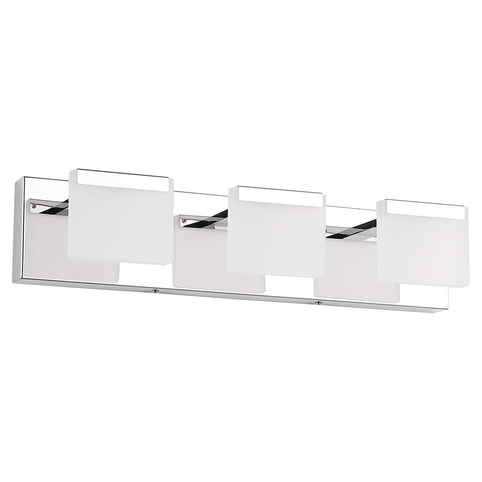 Ralbay 3-Light LED Modern Bathroom Vanity Light - Acrylic & Stainless Steel Wall Sconce for Bathroom Mirror Lighting - Perfect for Home, Spa, Hotel Decor