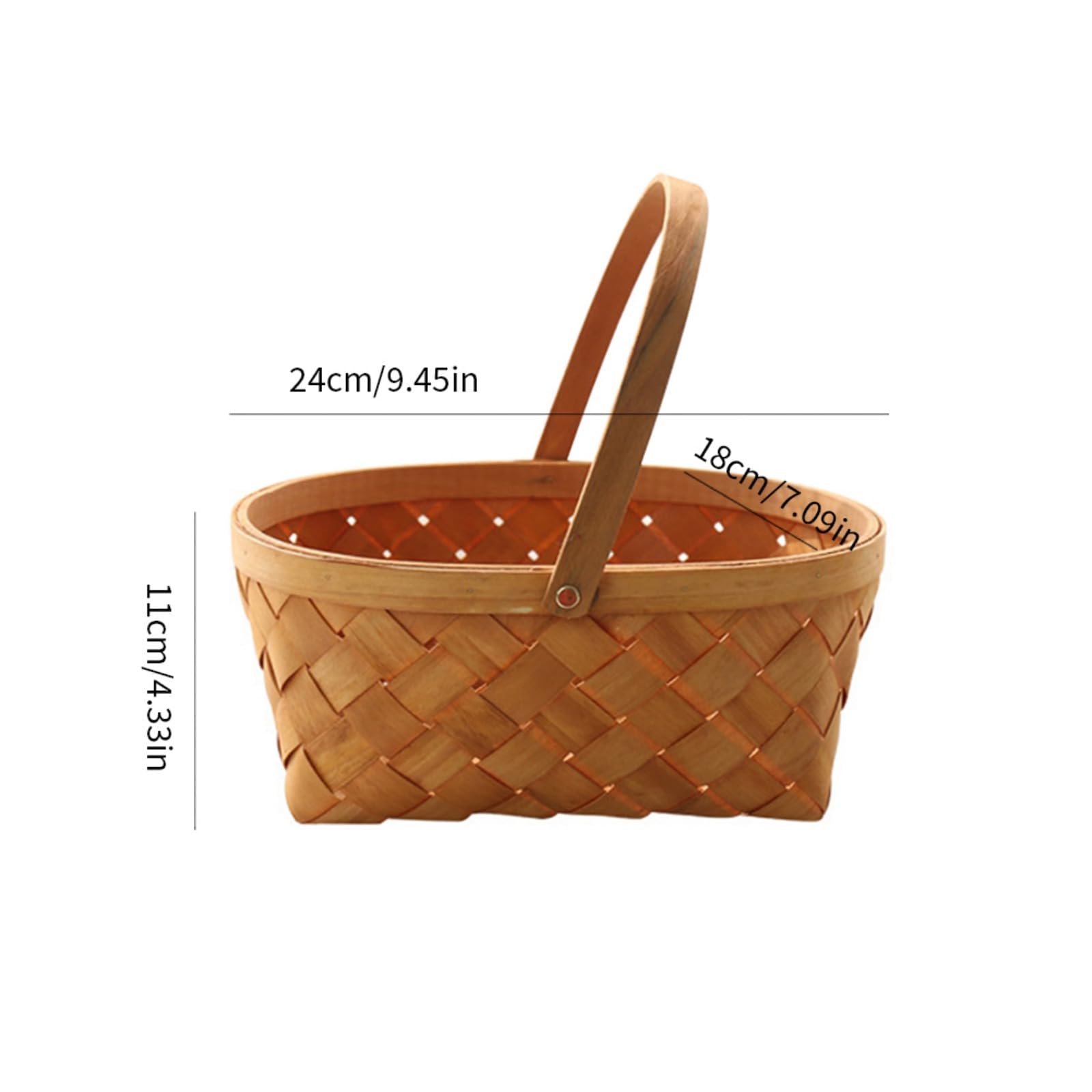 Ochine Wicker Basket with Handle - Multipurpose Picnic, Fruit & Wedding Basket
