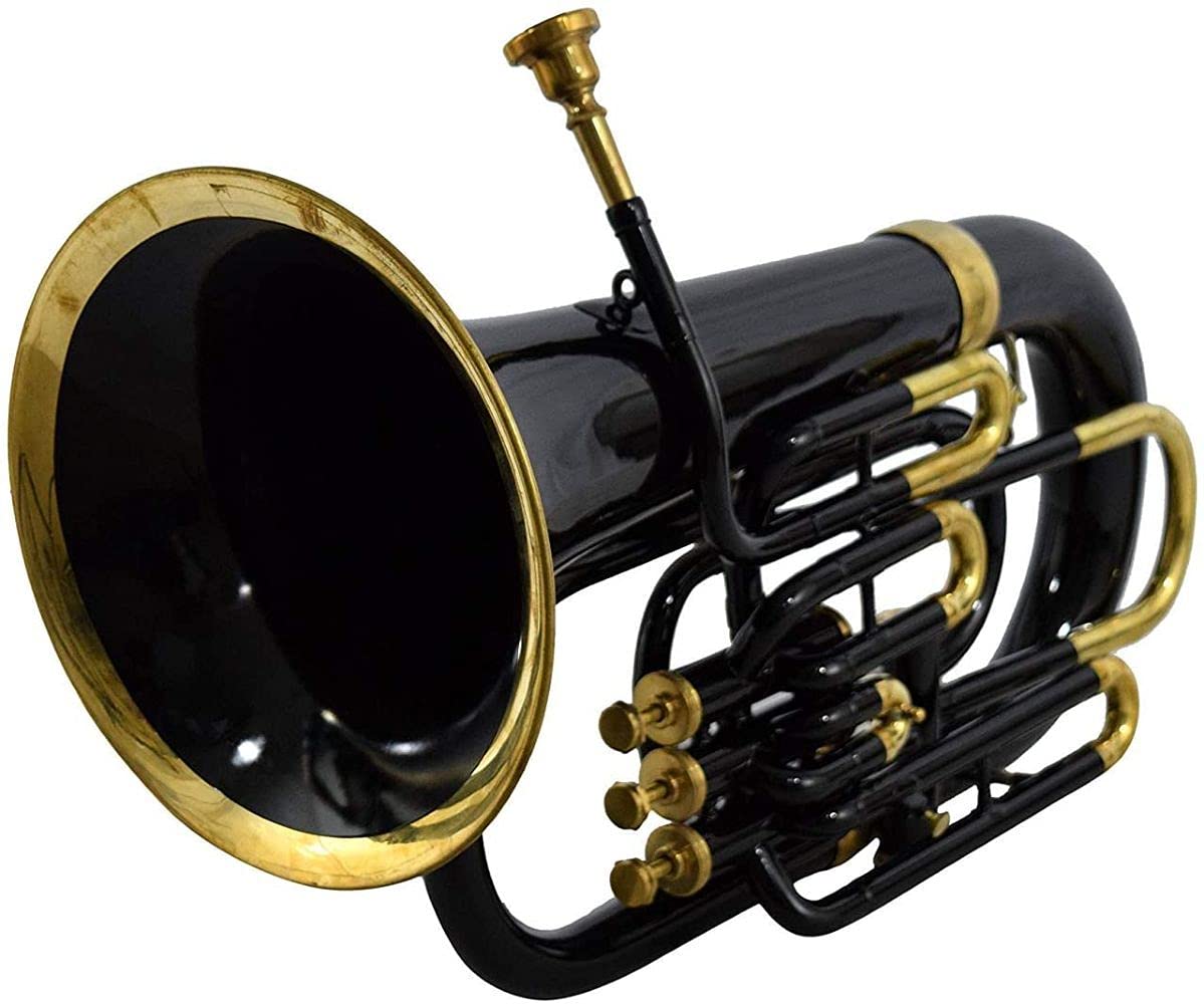 Nasir Ali Bb Euphonium Black 4 Valve - Professional Brass Instrument for Band, Orchestra & Solo Performances