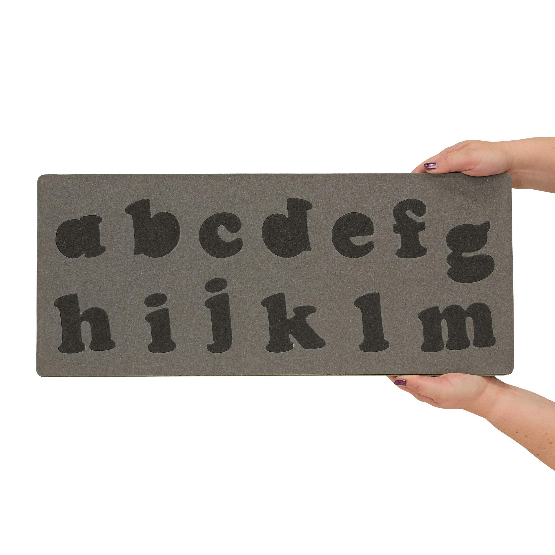 Accuquilt GO! Carefree Alphabet Lowercase Fabric Cutting Die Set (2 Die Set) - 26 Lowercase 3