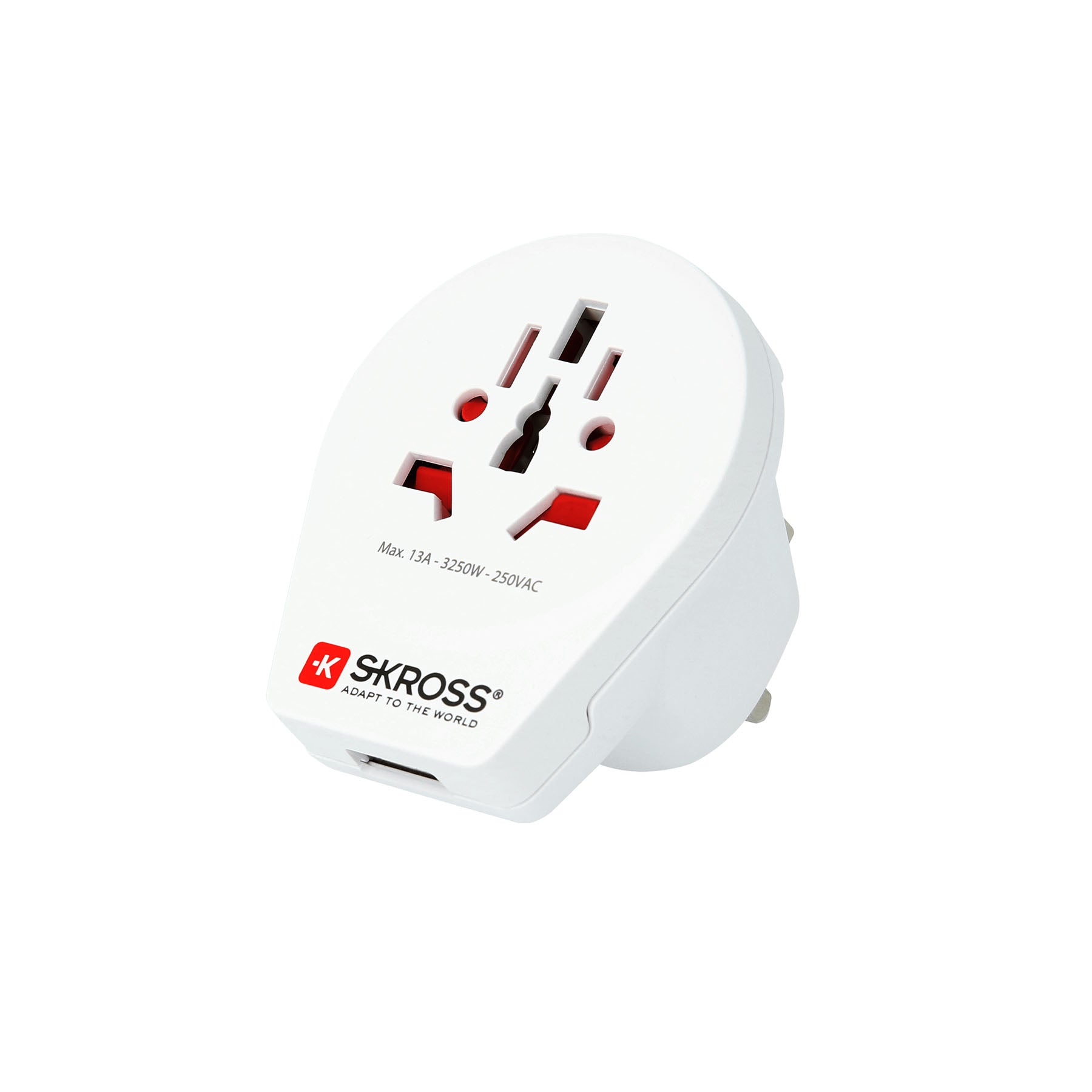 SKROSS World to UK USB Travel Adapter - Universal Plug Converter for UK Outlets | Charge Phones, Laptops & Devices Anywhere | Perfect for Business Trips & Vacations
