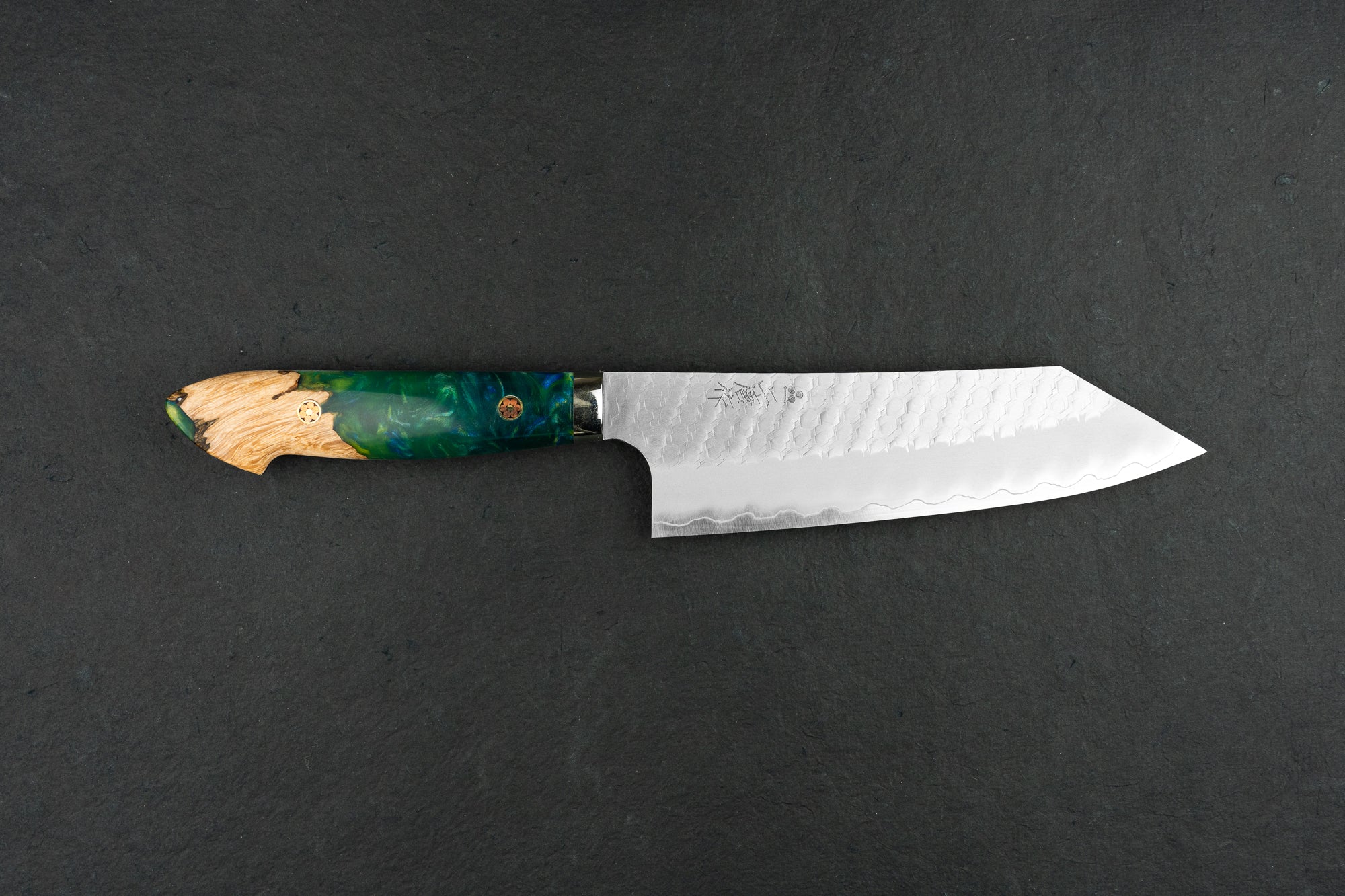 Nigara SG2 Migaki Tsuchime Western Bunka 180mm Japanese Chef Knife - Premium Stainless Steel Kitchen Knife for Slicing, Dicing & Precision Cutting - Perfect for Home Cooks & Professional Chefs