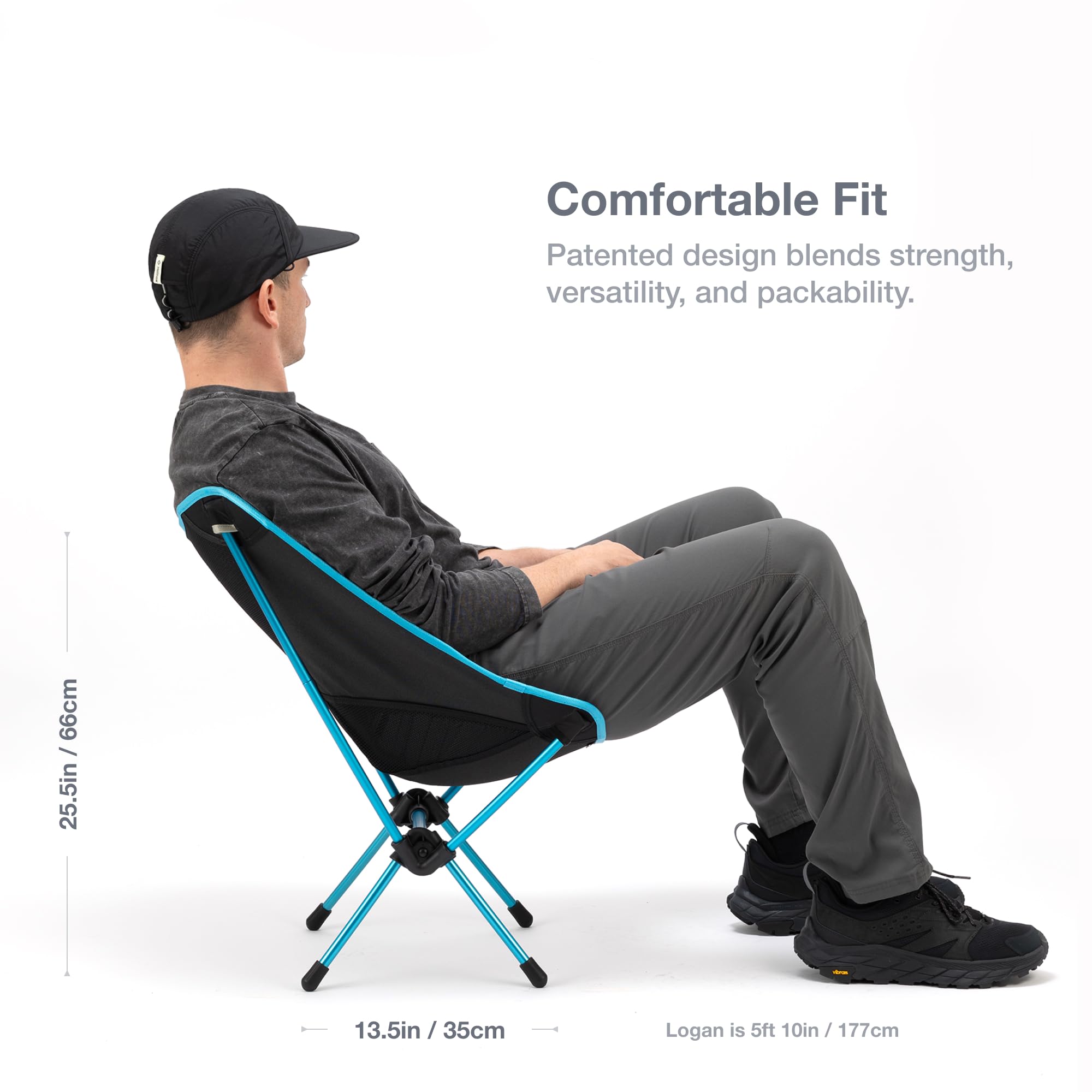 Helinox Chair One Original - Lightweight, Compact, Collapsible Camping Chair for Outdoor Adventures, Hiking, Backpacking & Beach Trips