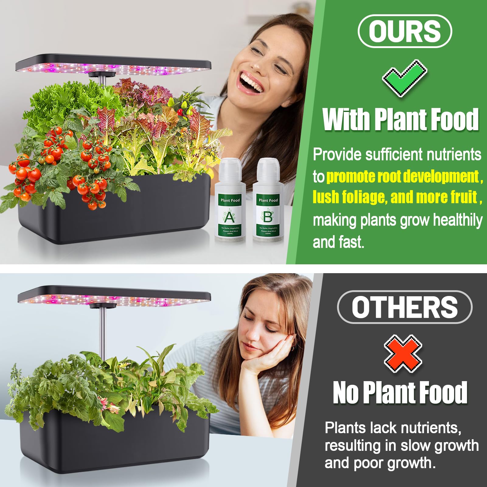 Hydroponic Pods Kit for Aerogarden - 100pcs Growing Sponge, Plant Basket, Seed Starter Kit with Pod Labels & Plant Food | Compatible with Indoor Hydroponic Systems | Perfect for Home Gardening, Herb Growing & Indoor Farming