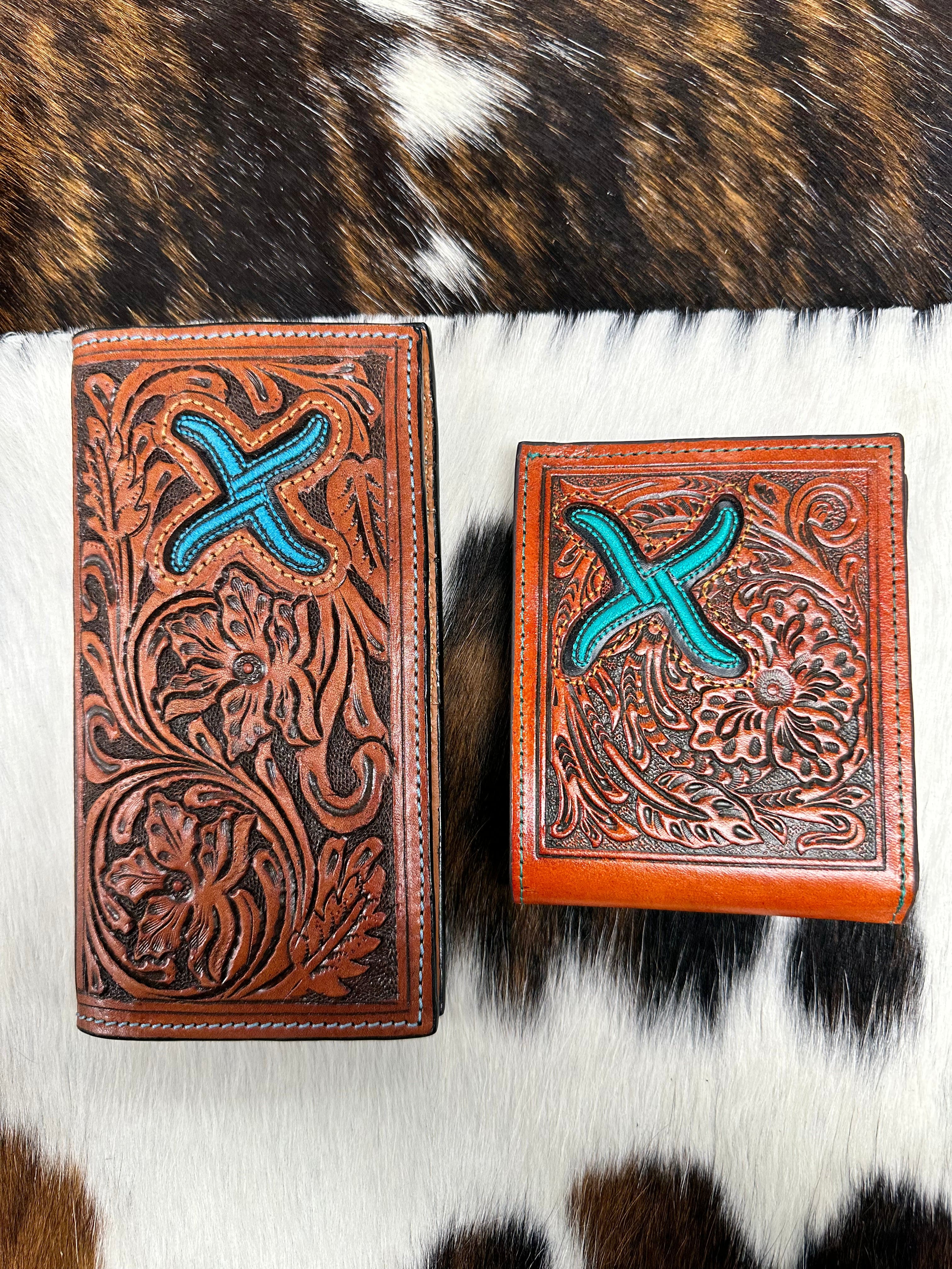 Twisted X Tooled Turquoise 