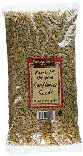 2 Pack Trader Joe's Roasted & Unsalted Sunflower Seeds 16 oz (1 lb Total) - Healthy Snack for Salads, Yogurt & On-the-Go Nutrition