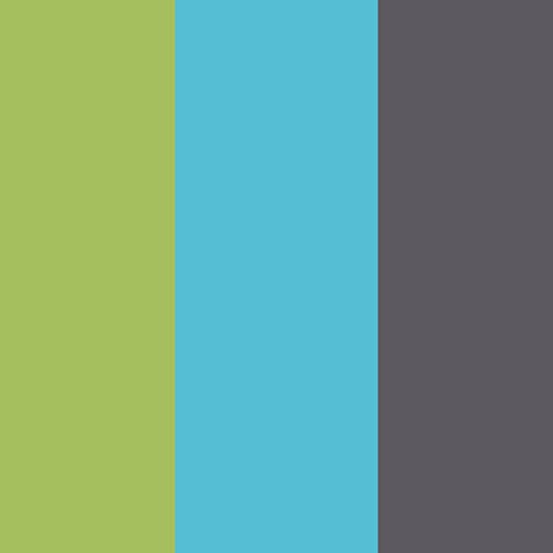 Bright Blue, Green, Gray