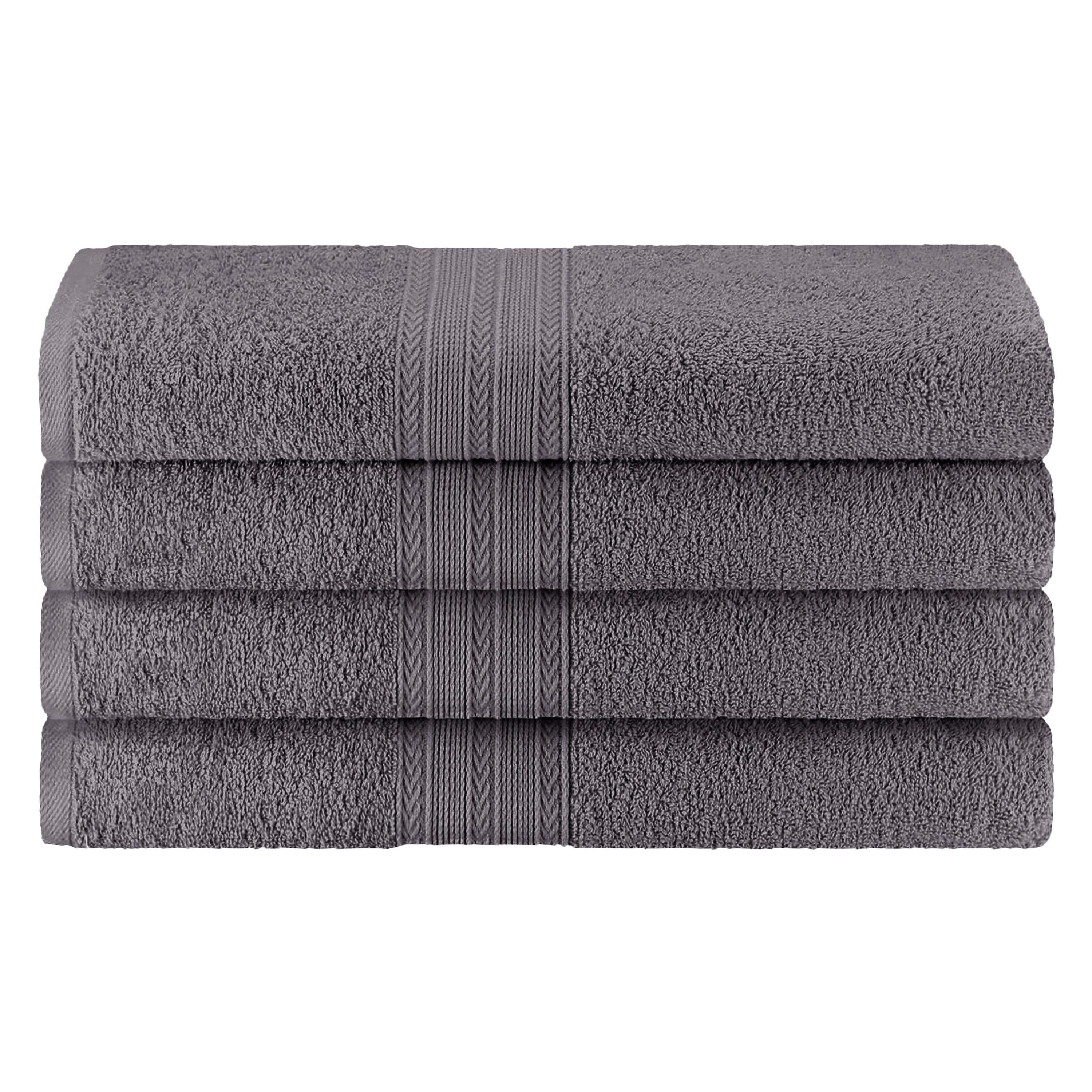 Premium 100% Cotton Eco-Friendly 4-Piece Bath Towel Set - Soft, Absorbent & Hypoallergenic - Perfect for Spa, Bathroom & Beach Use