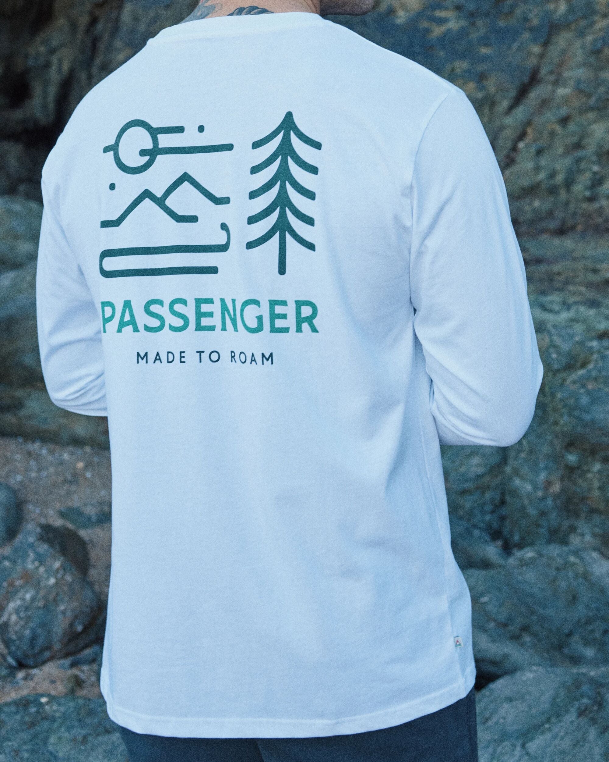 Organic Cotton Long Sleeve T-Shirt for Men & Women | Phoenix Brand | Soft Breathable White Tee | Casual Wear, Layering & Outdoor Activities